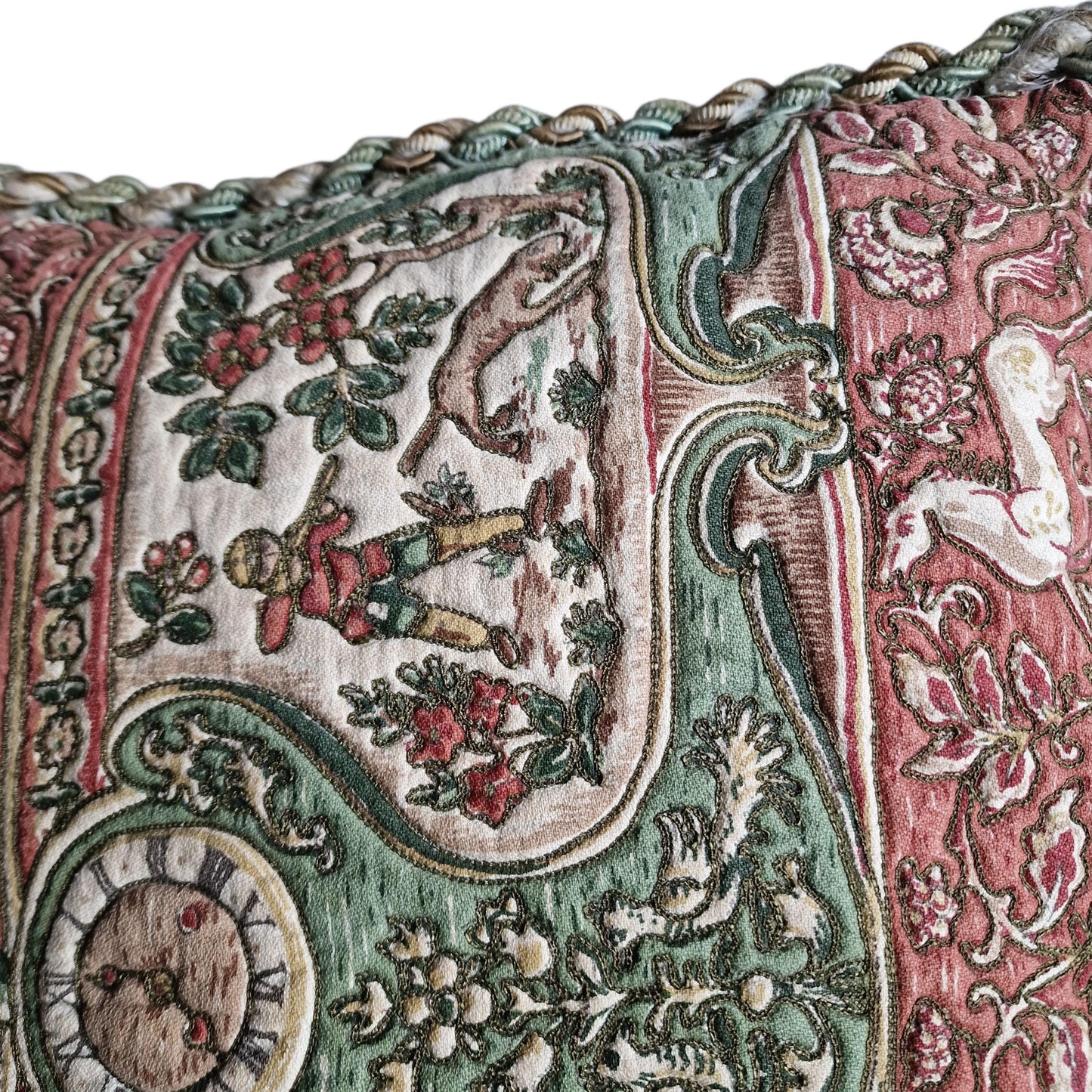 An opulent victorian cushion, Sierkussen, filled feather, vintage cushion pillow gobelin cottage huntinglodge fauteuil