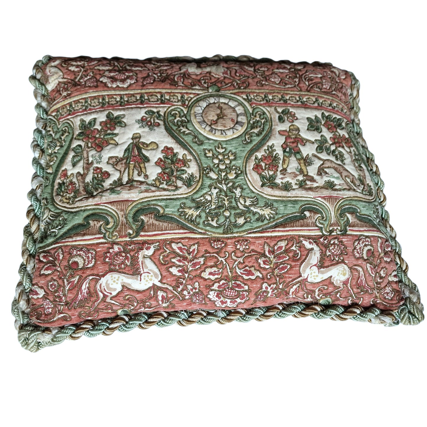 An opulent victorian cushion, Sierkussen, filled feather, vintage cushion pillow gobelin cottage huntinglodge fauteuil