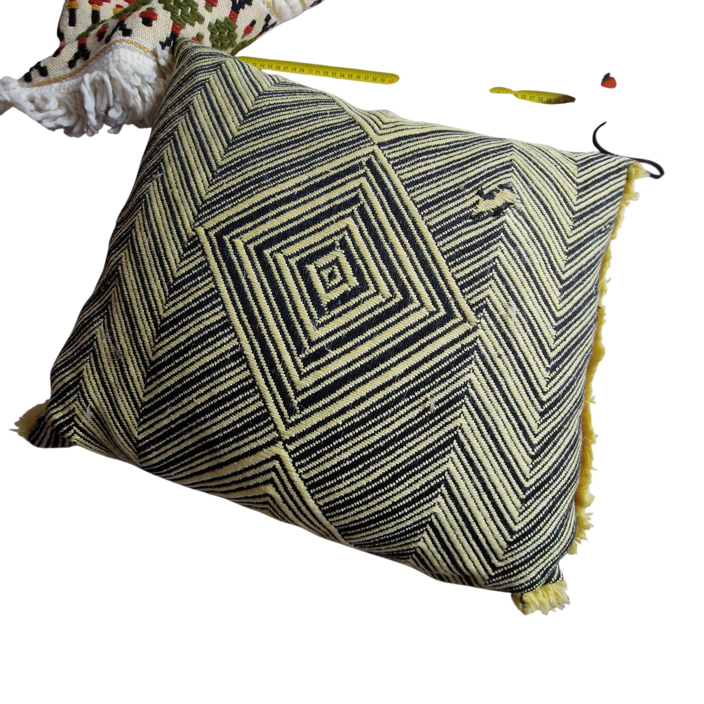 Vintage Scandinavian Embroidered Cushion Set, Folk Style Pillows