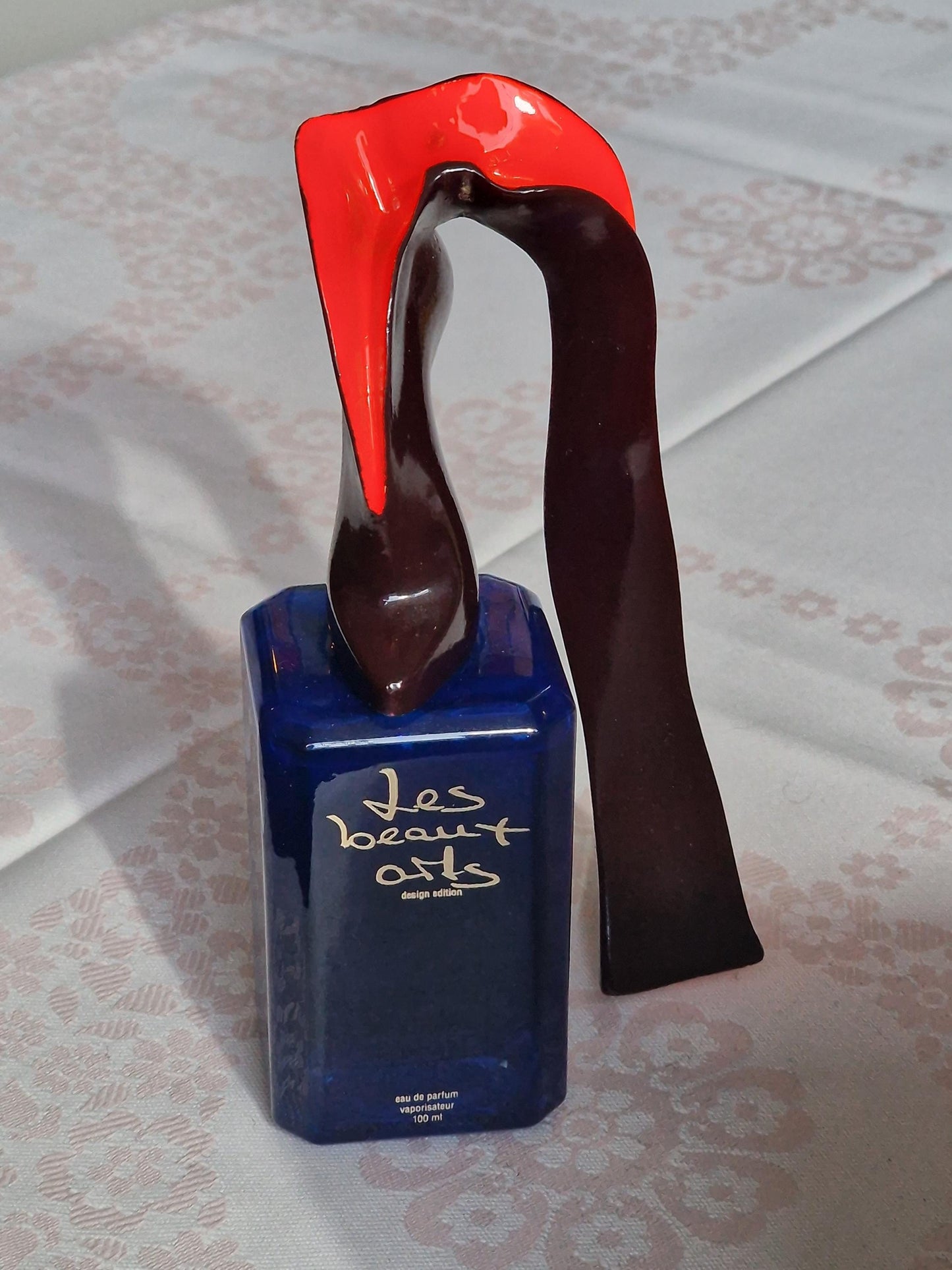 Allen Jones Les Beaux Arts Perfume Bottle Sculpture, Cold Painted Bronze, Collectible Art