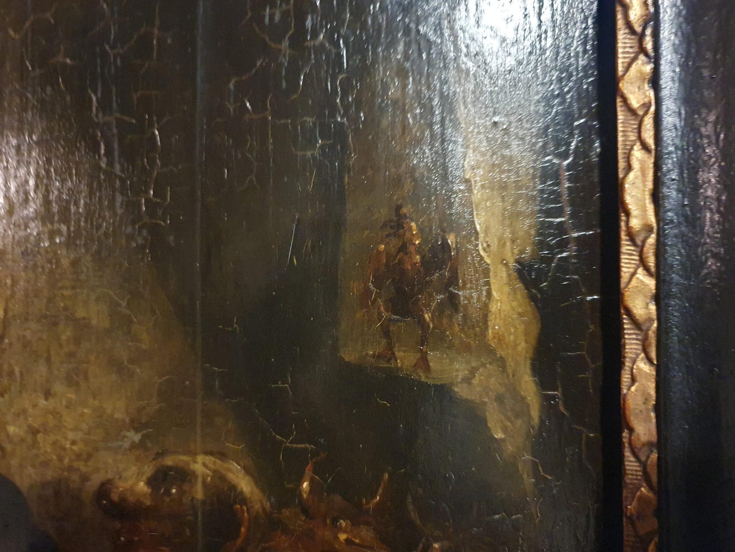 17th Century Dutch Vanitas Oil Painting, Praying Clergyman, Skull