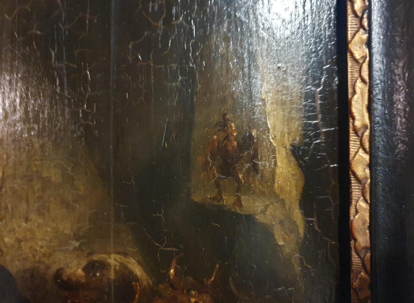 17th Century Dutch Vanitas Oil Painting, Praying Clergyman, Skull