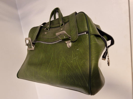 dokterstas antiek leren tas, british racing green leather 'doctor' bag