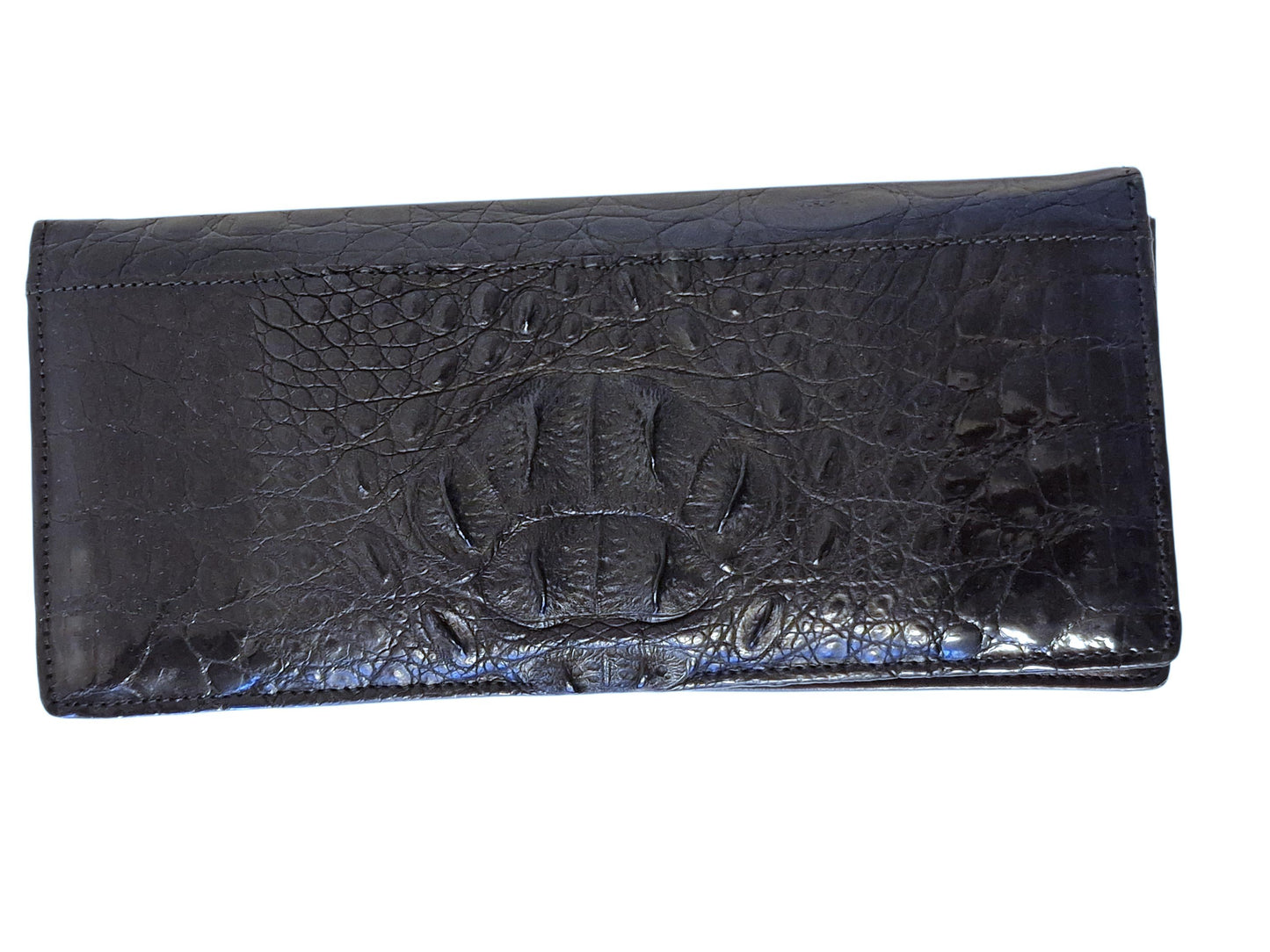 Krokodillen lakleer portemonnee croco snake vintage wallet laquerer laque leather