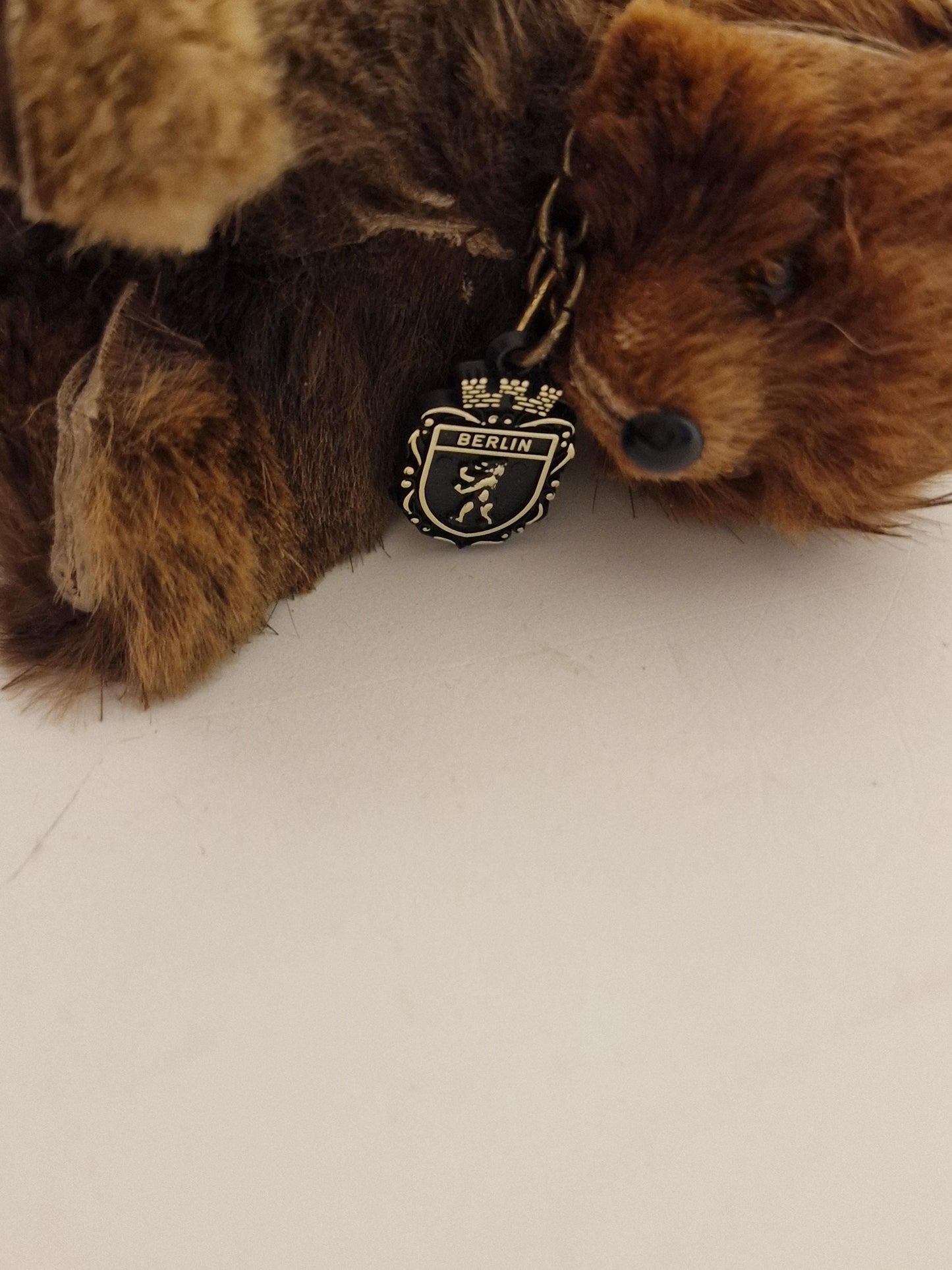 2 vintage beestjes met bont fur knuffel diertjes animal berlin mcm midcentury tourism