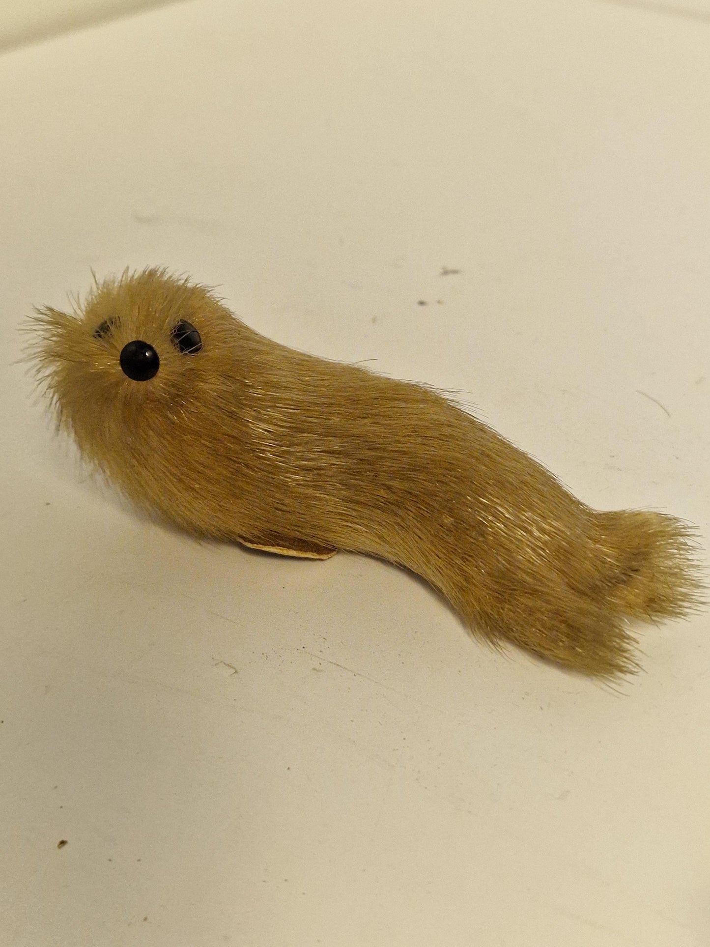 2 vintage beestjes met bont fur knuffel diertjes animal berlin mcm midcentury tourism