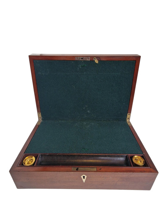 Antique Mahogany Writing Box - 19th Century English Instrument Box