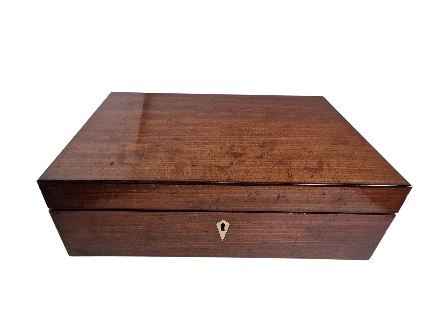 Antique Mahogany Writing Box - 19th Century English Instrument Box