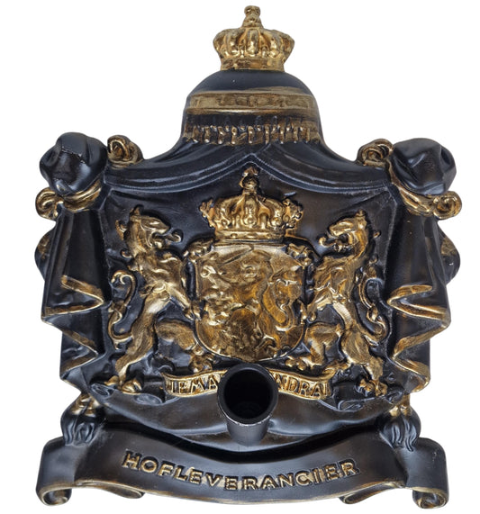 Cast Iron Flagpole Holder, Dutch Royal Coat of Arms, Architectural Detail