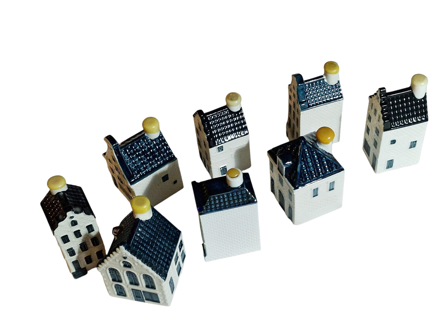 KLM Amsterdam Canal Houses, Hand Painted Porcelain Collectible Dutch grachtenpandjes