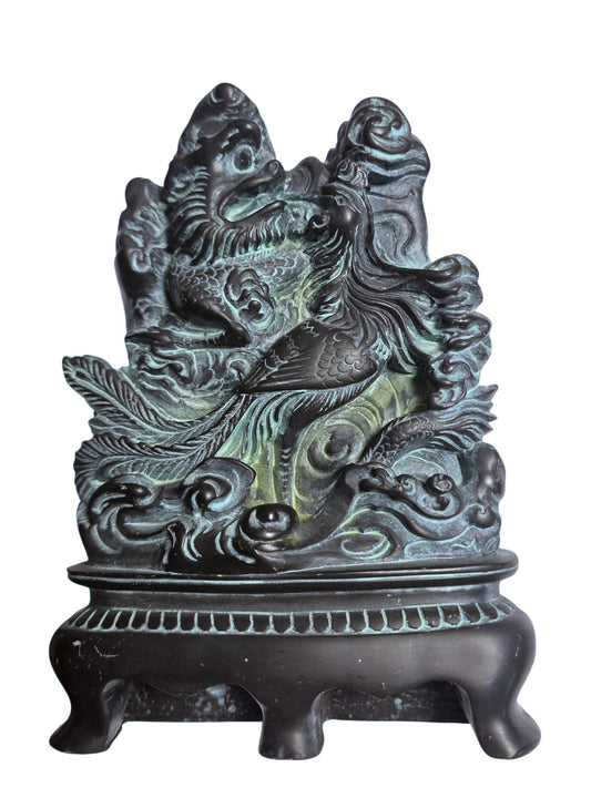 Carved Hardstone Phoenix Sculpture – China, 20th Century
