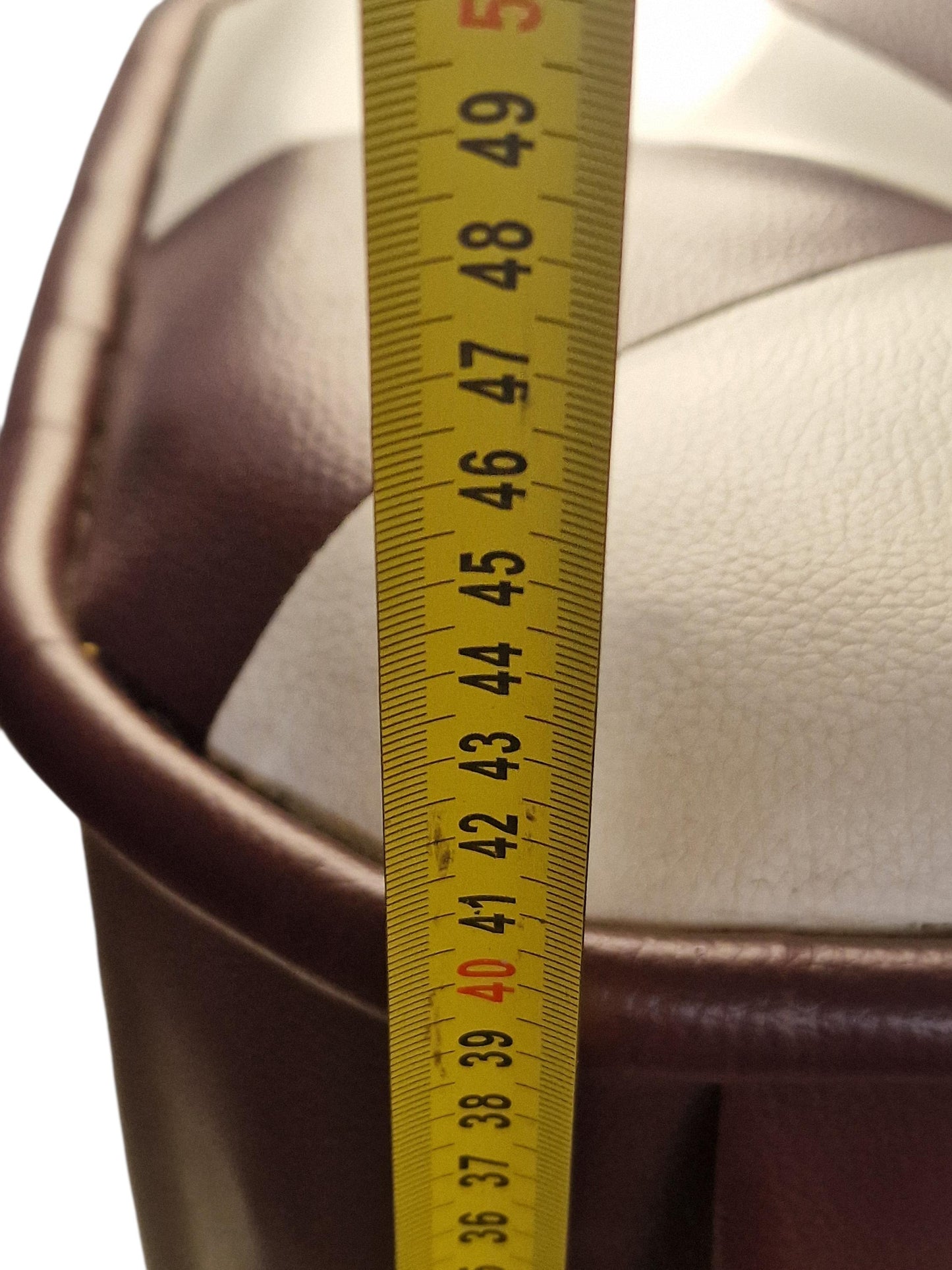 Vintage Leather stool: ottoman designer kruk pouf poef