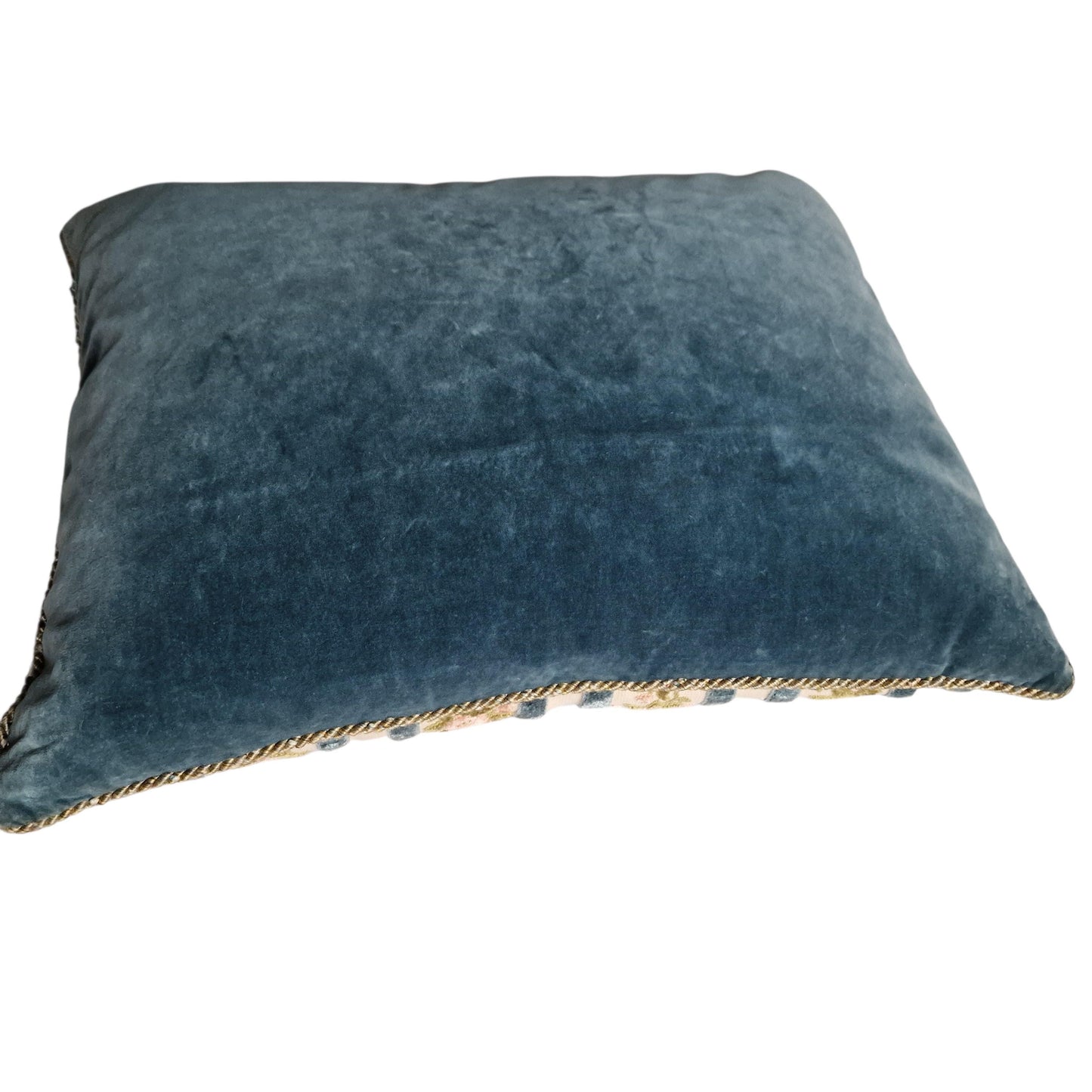 A set of 2 opulent victorian cushions, Sierkussens, filled feather, vintage cushion pillow gobelin