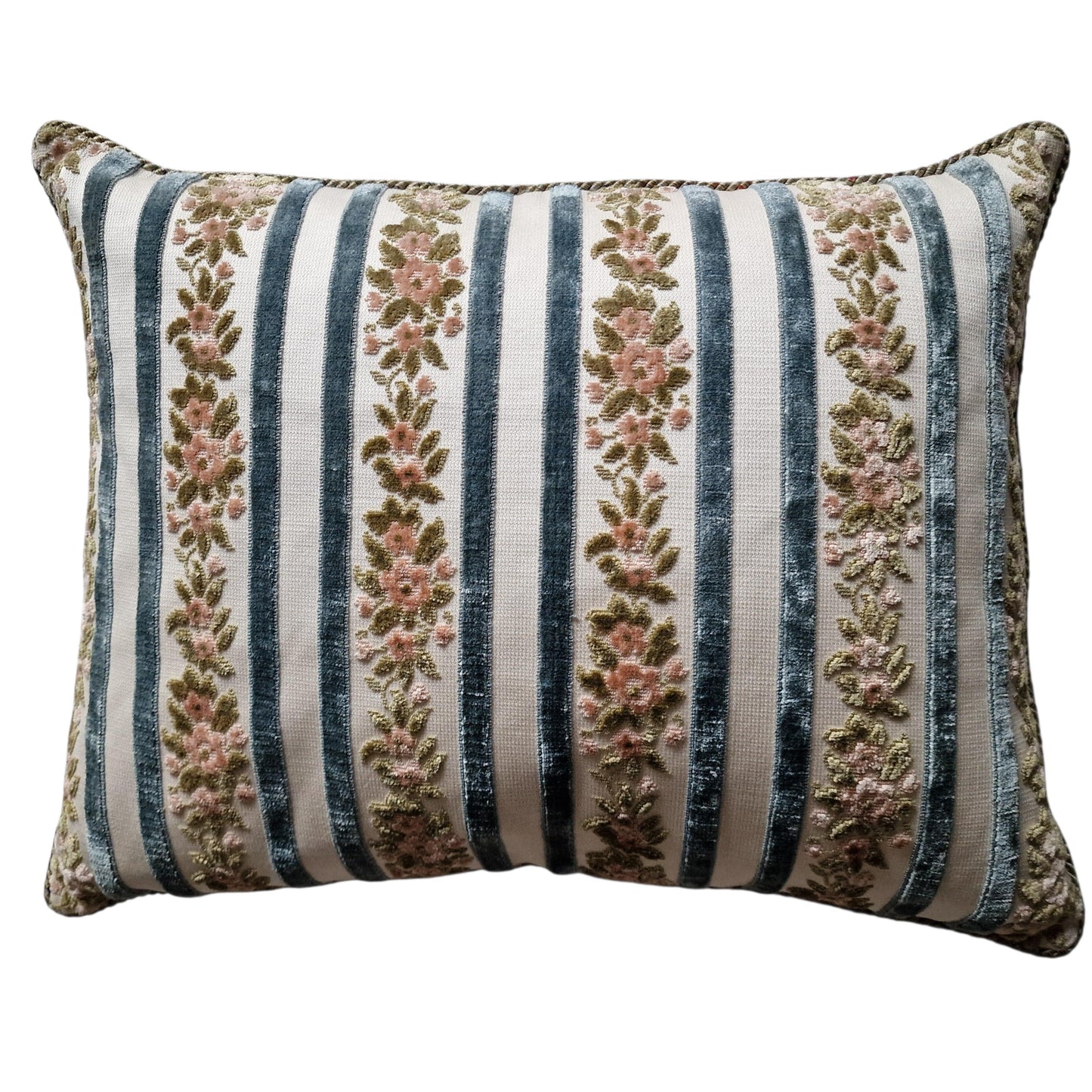 A set of 2 opulent victorian cushions, Sierkussens, filled feather, vintage cushion pillow gobelin