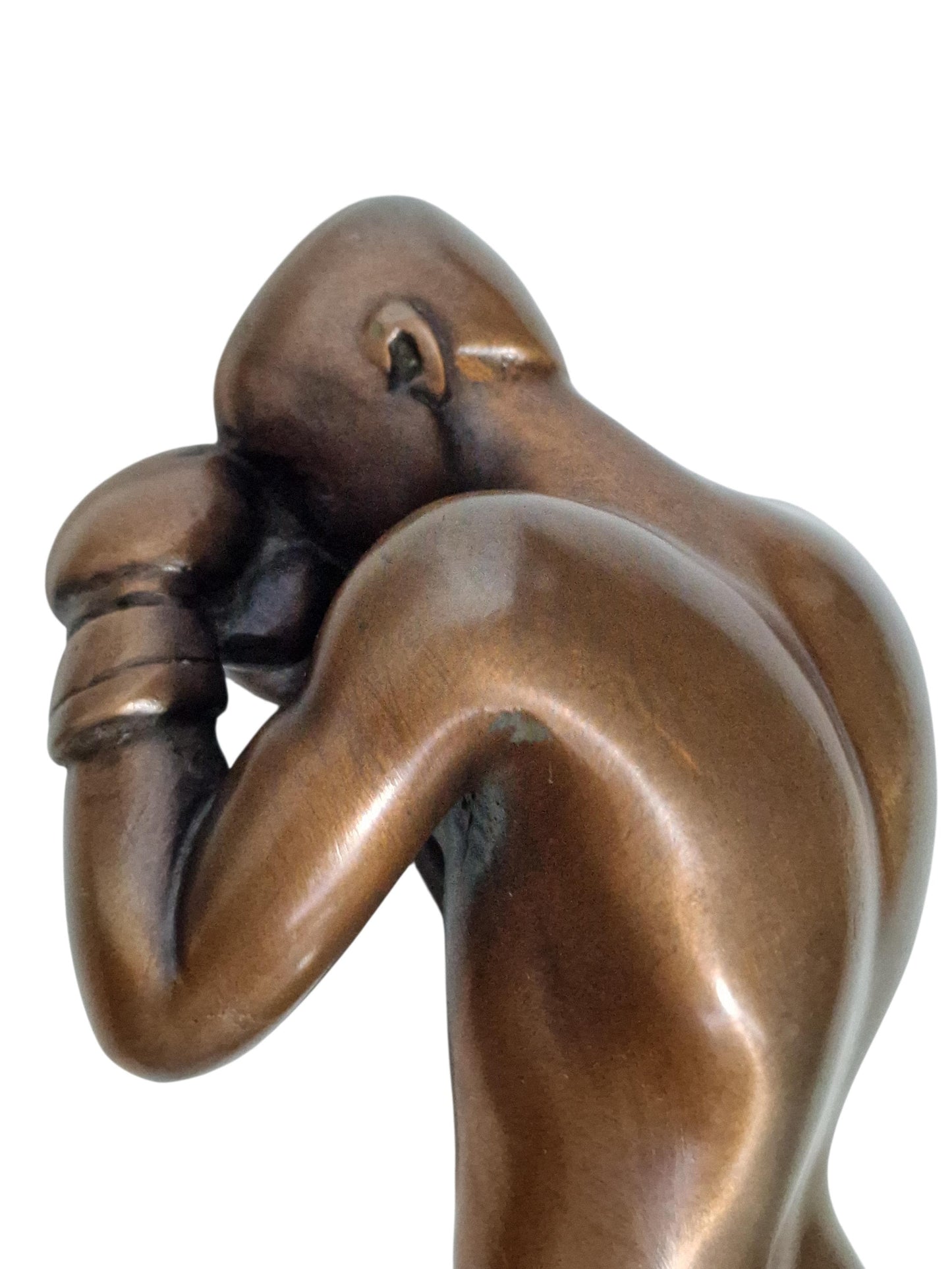 Bruno Bruni "Clinch" Perfume Bottle – Bronze Boxer Sculpture, Limited Edition