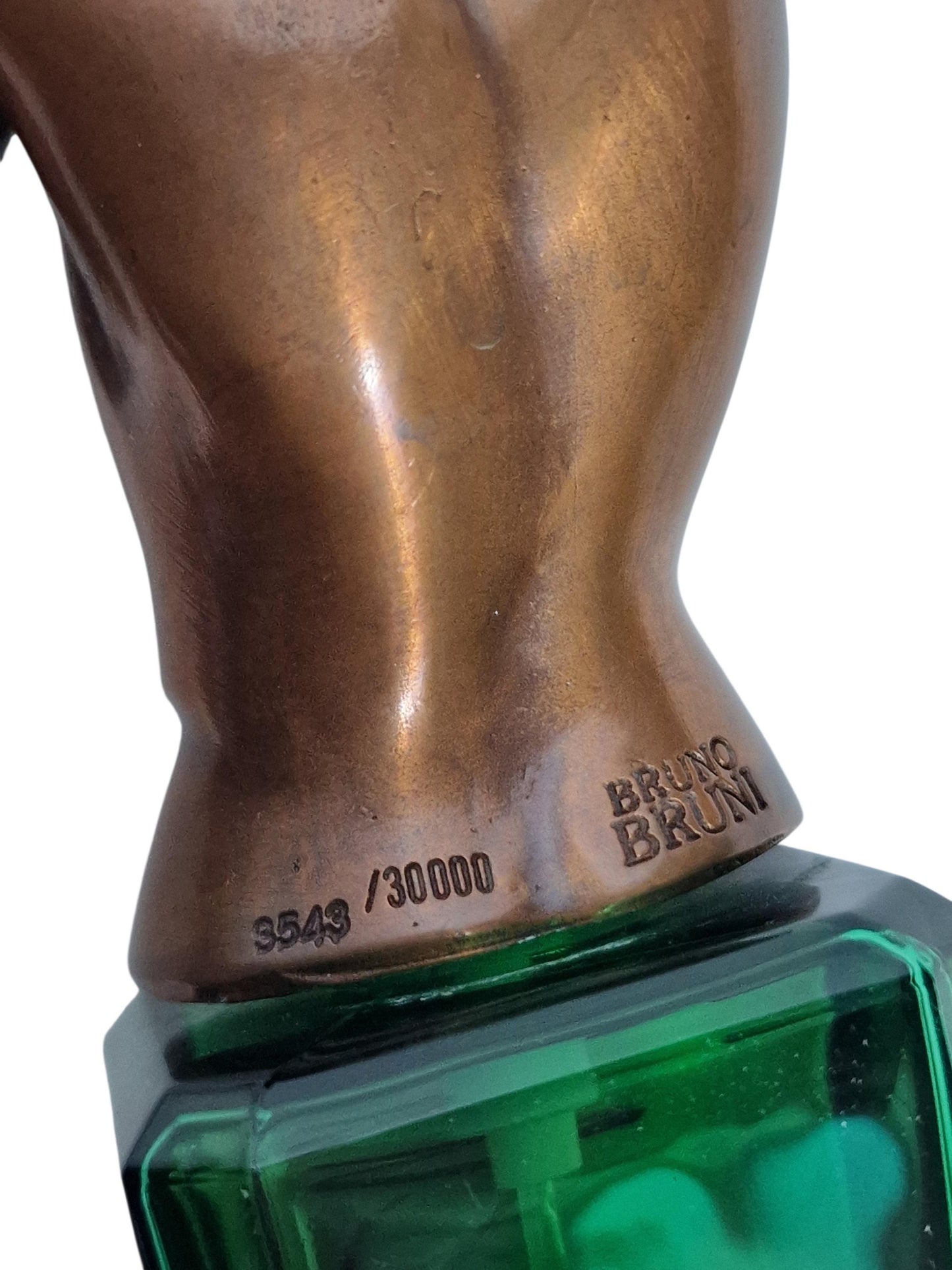Bruno Bruni "Clinch" Perfume Bottle – Bronze Boxer Sculpture, Limited Edition