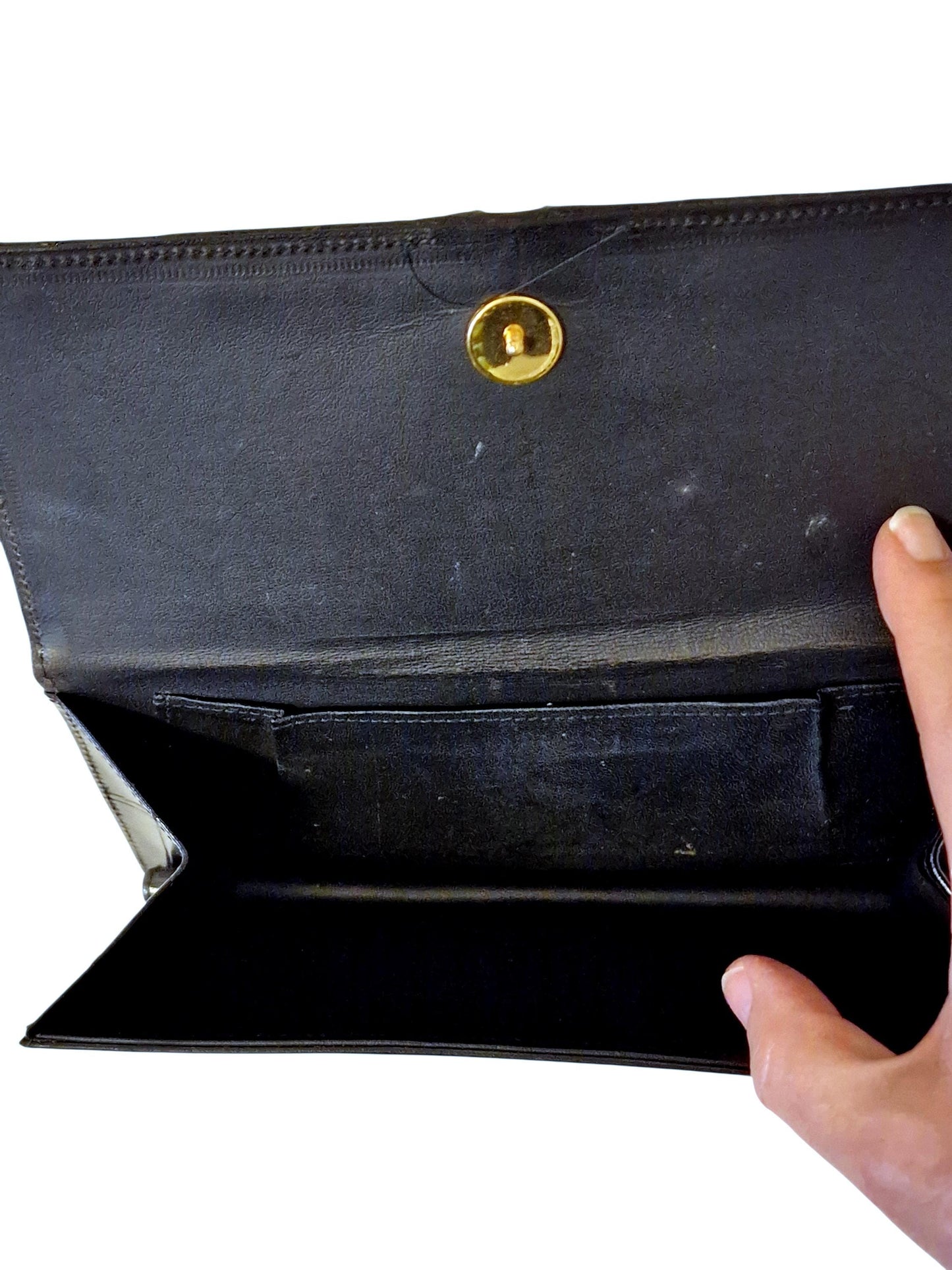 Krokodillen lakleer portemonnee croco snake vintage wallet laquerer laque leather