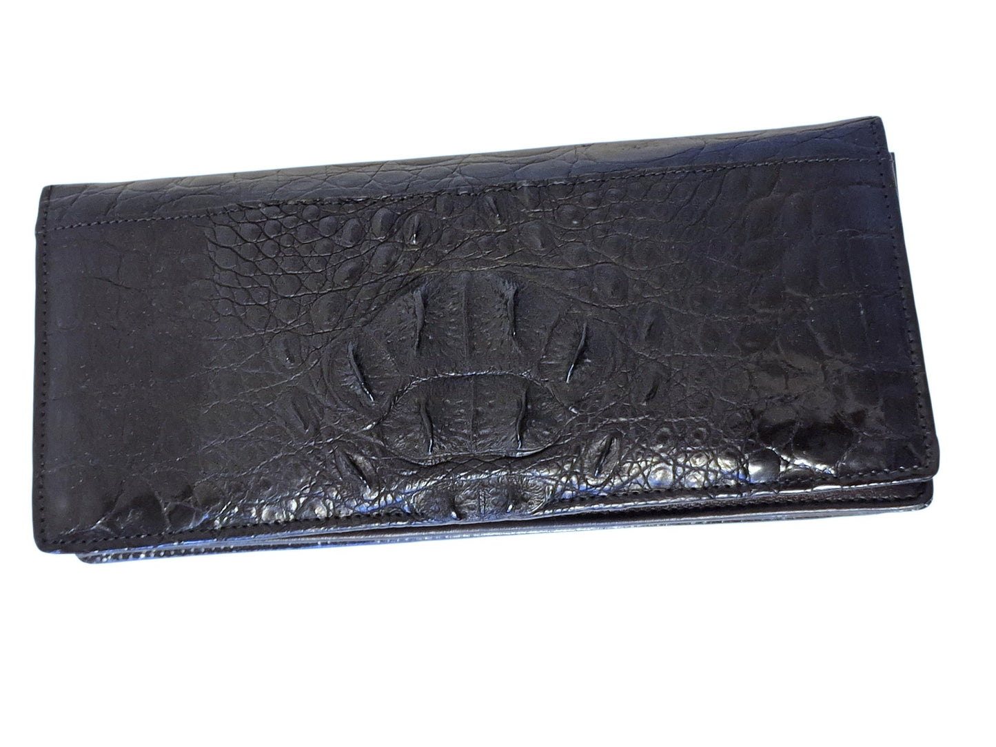 Krokodillen lakleer portemonnee croco snake vintage wallet laquerer laque leather