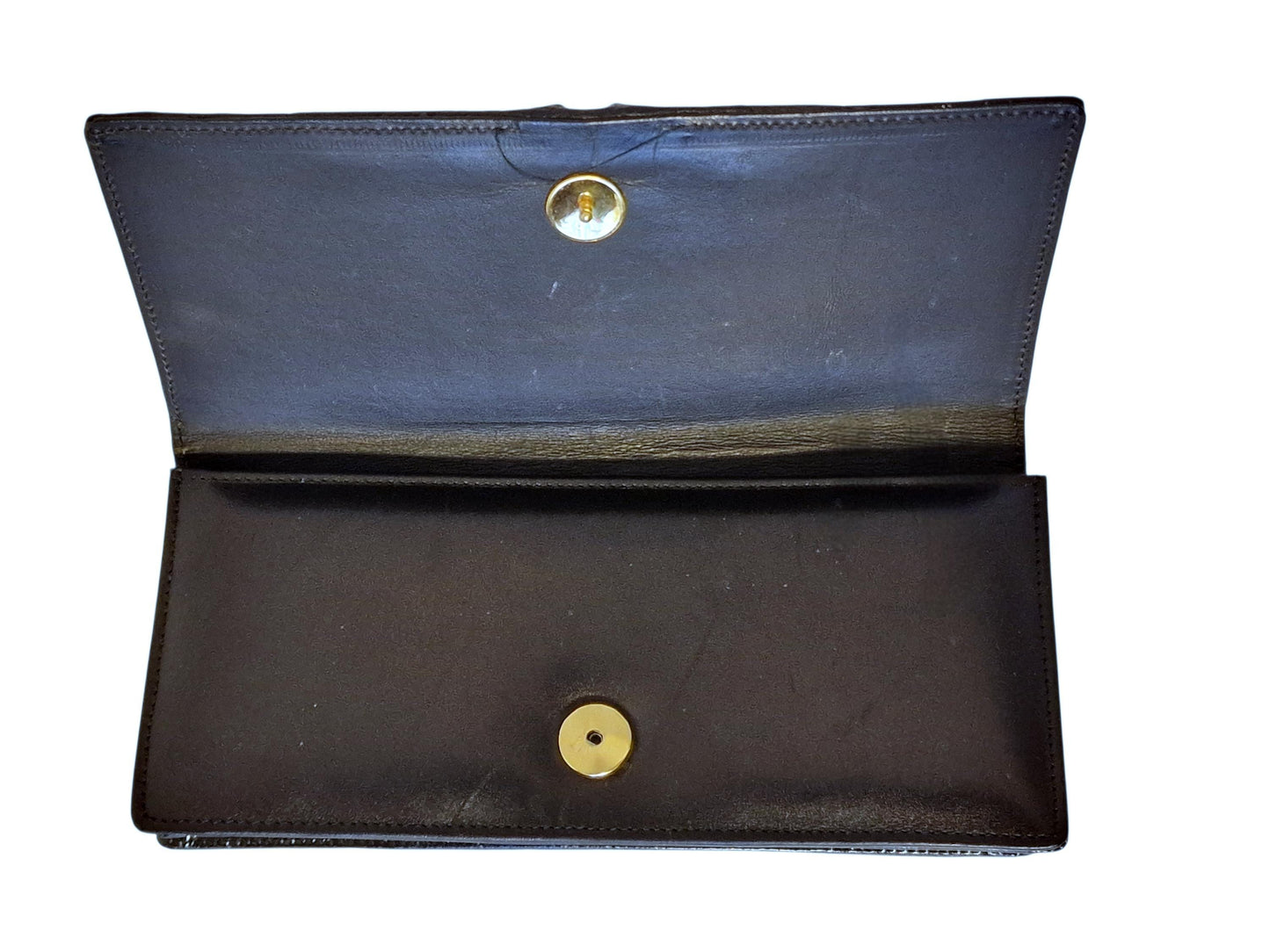 Krokodillen lakleer portemonnee croco snake vintage wallet laquerer laque leather