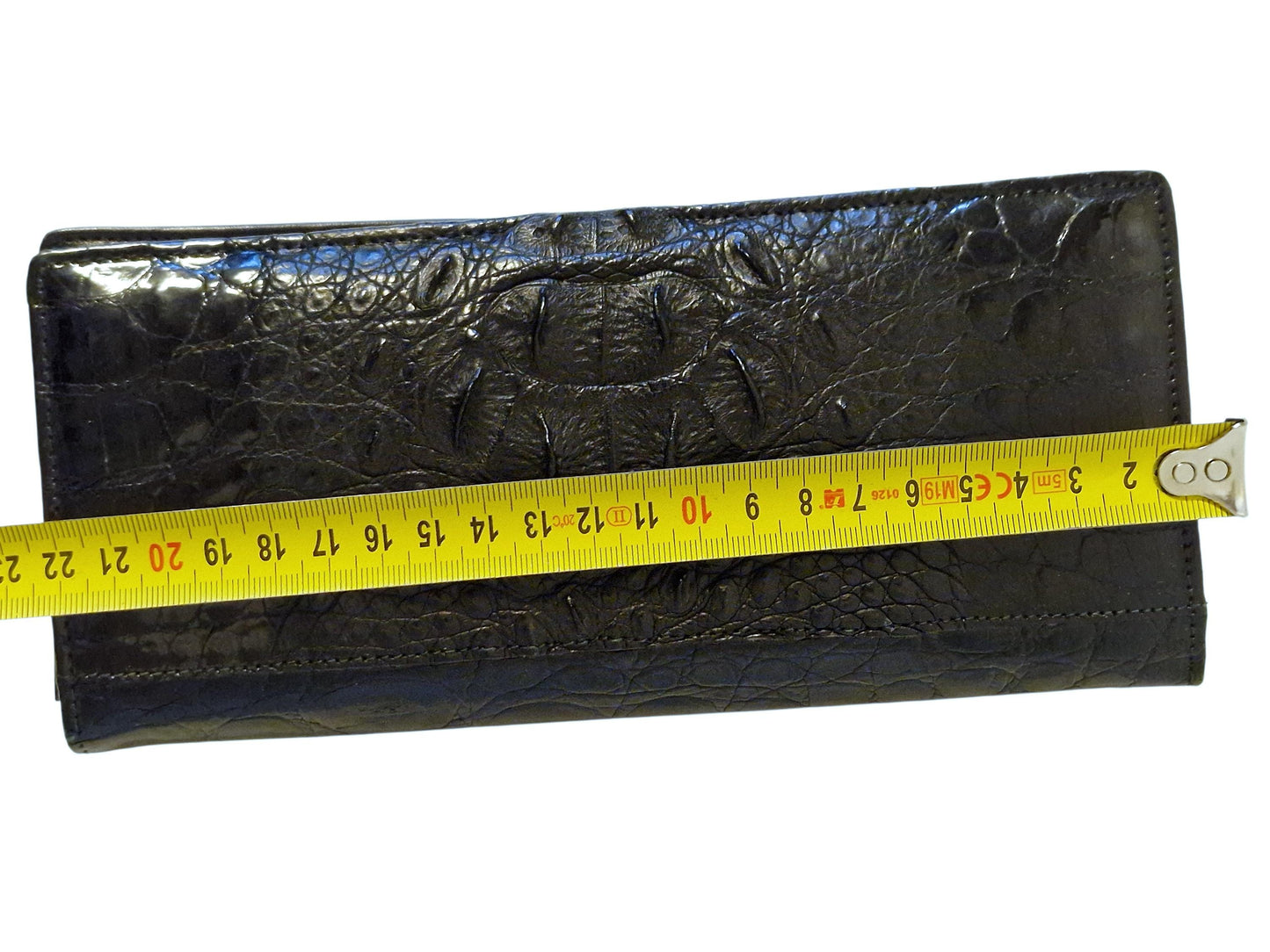Krokodillen lakleer portemonnee croco snake vintage wallet laquerer laque leather