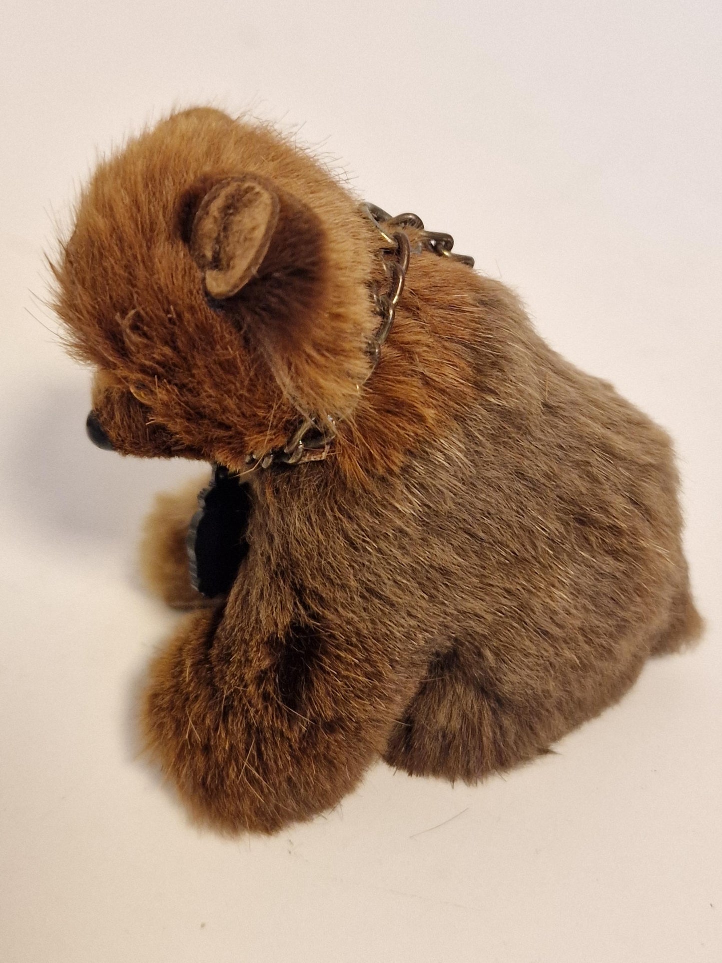 2 vintage beestjes met bont fur knuffel diertjes animal berlin mcm midcentury tourism