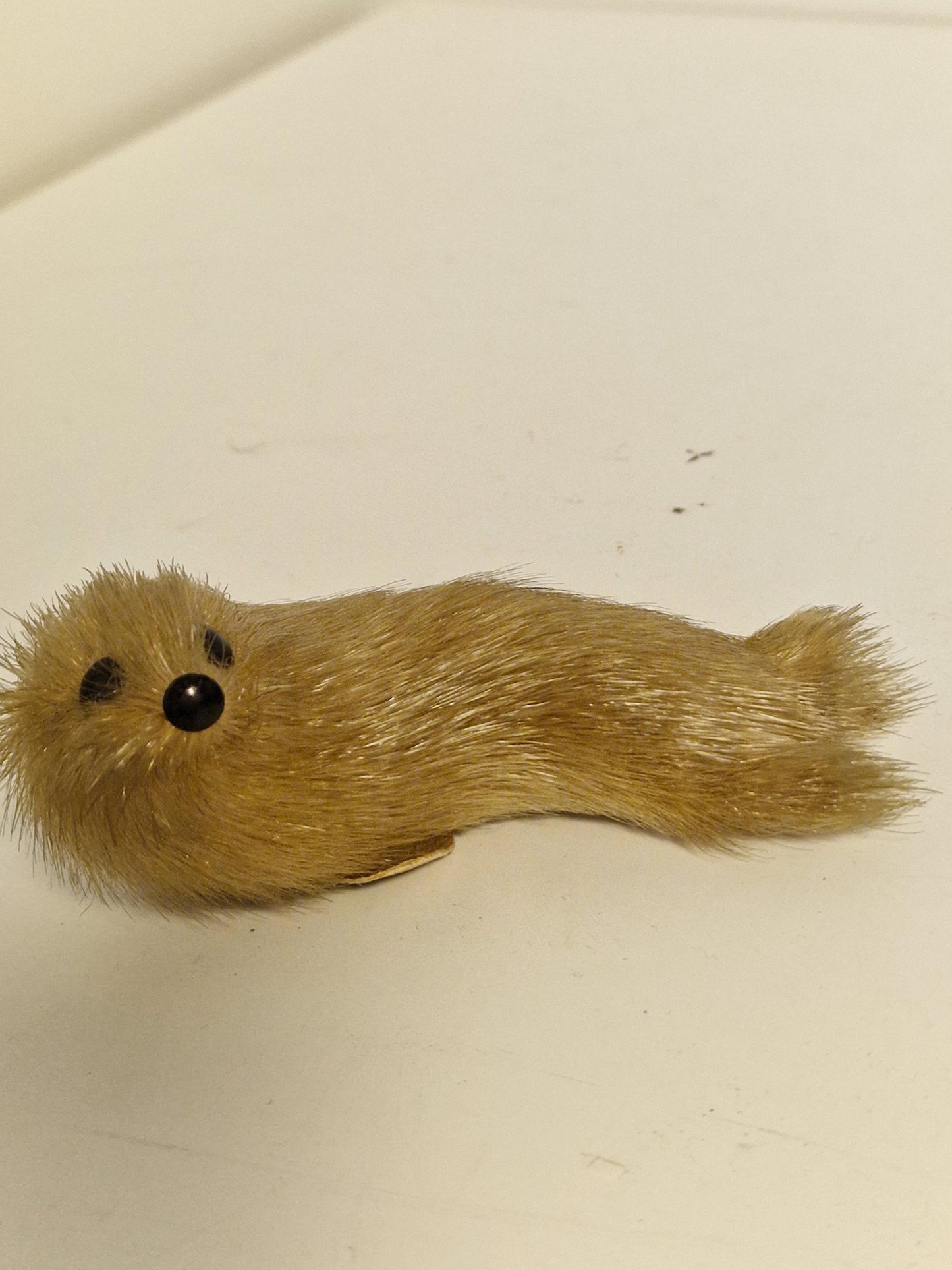 2 vintage beestjes met bont fur knuffel diertjes animal berlin mcm midcentury tourism