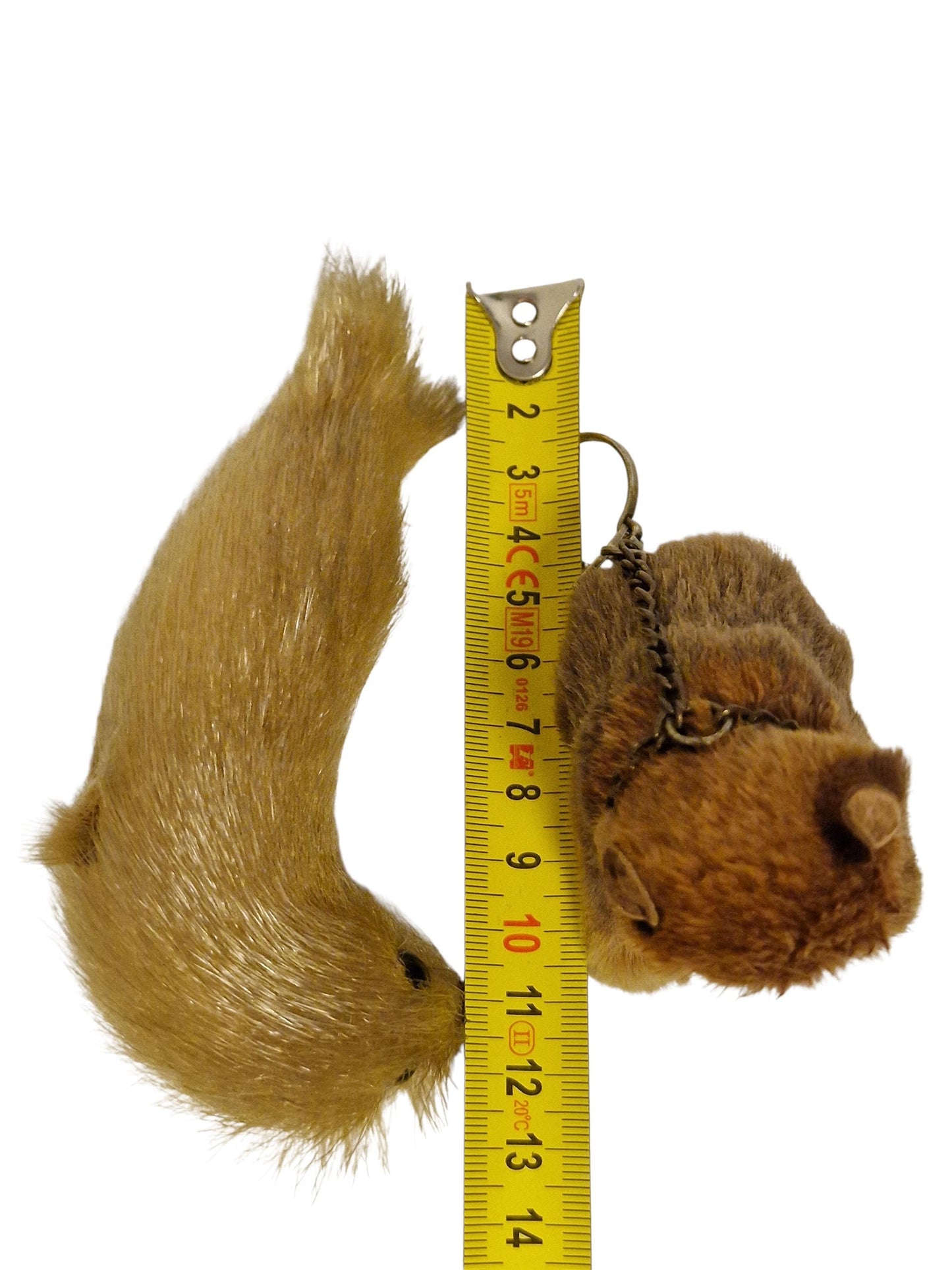 2 vintage beestjes met bont fur knuffel diertjes animal berlin mcm midcentury tourism