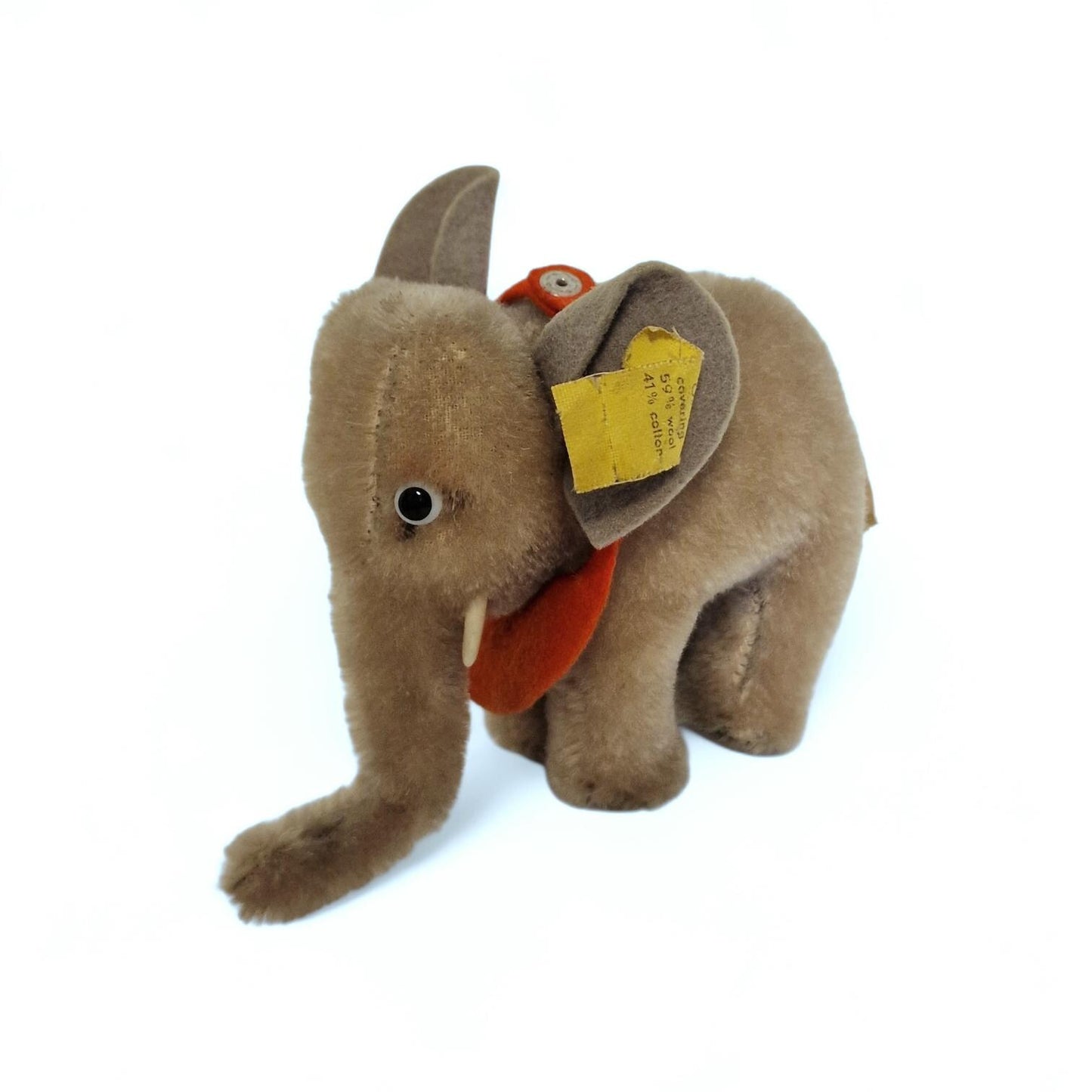 Steiff elephant vintage, old olifant  beestje met label toy nr 6013.00