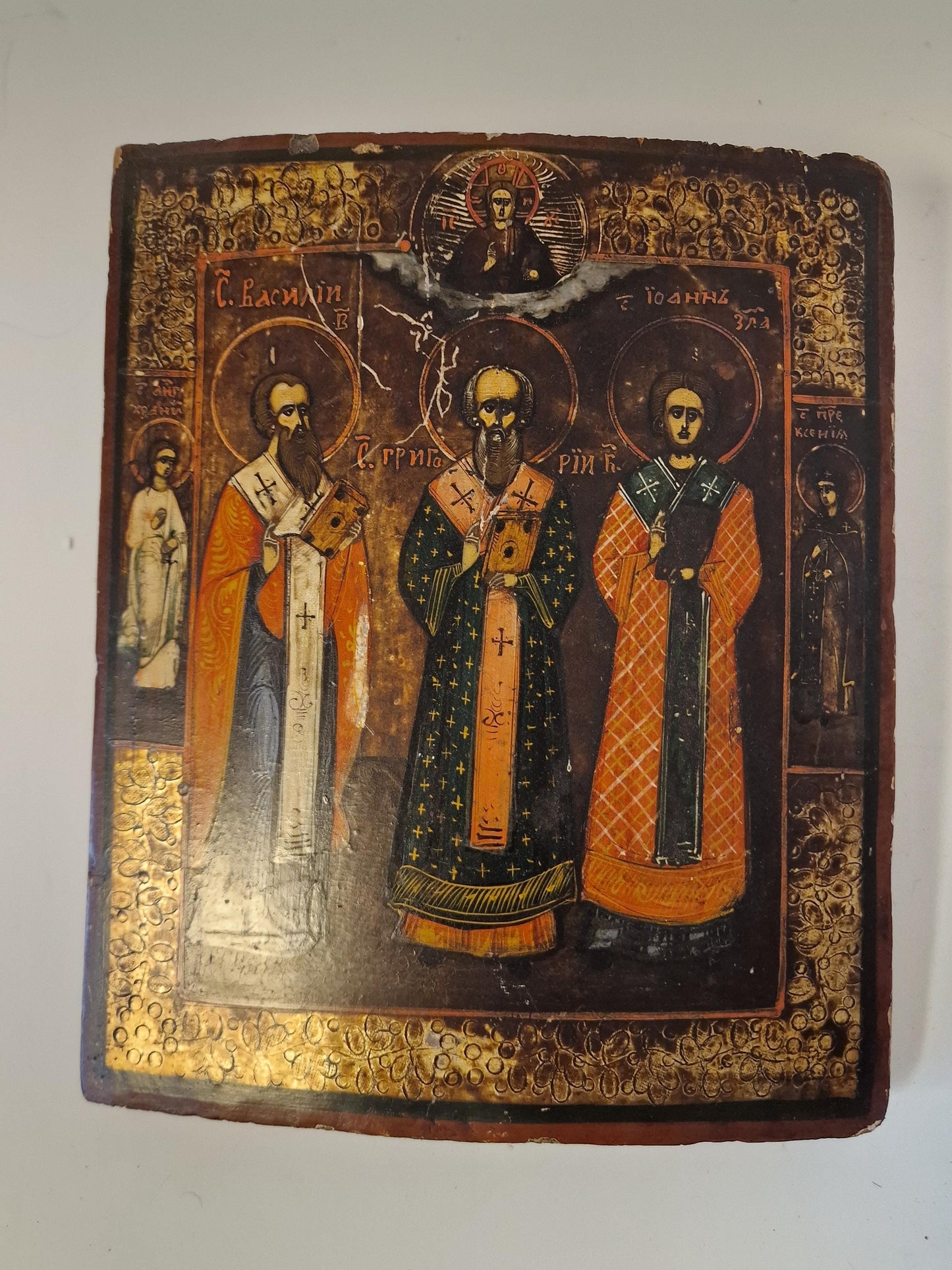 19th Century Russian Orthodox Icon - The Three Holy Hierarchs