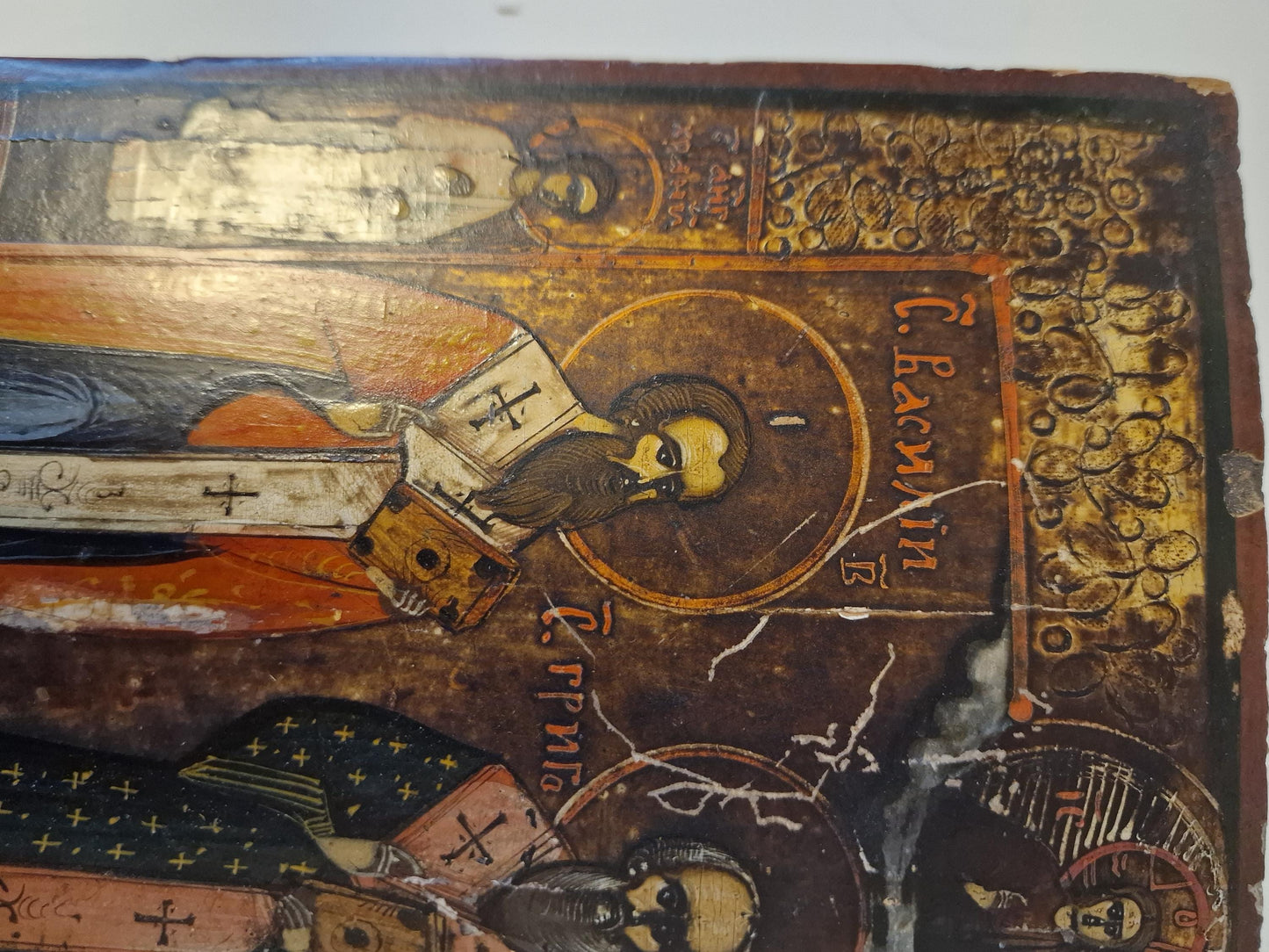 19th Century Russian Orthodox Icon - The Three Holy Hierarchs