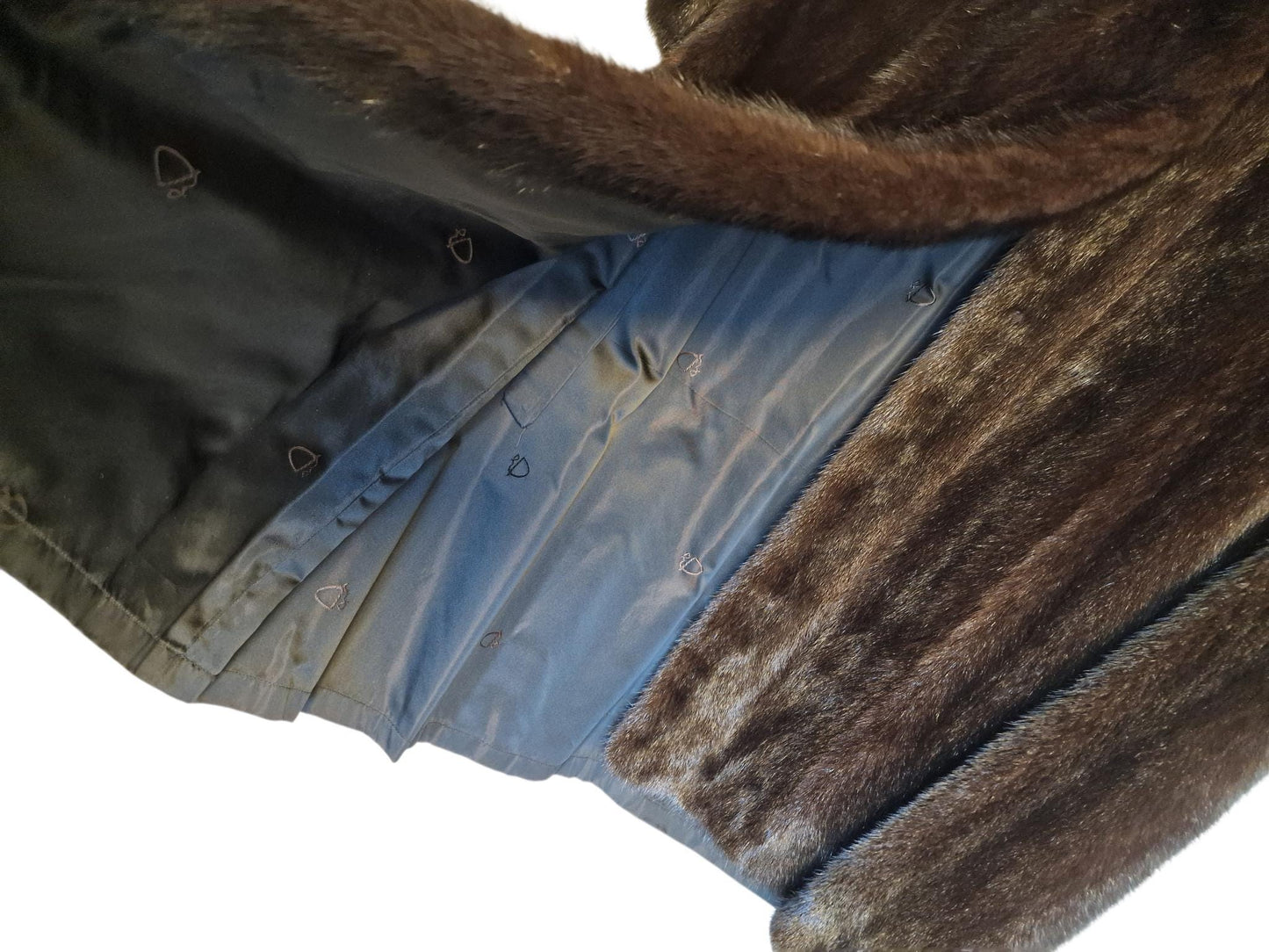 Vintage 1970s Mink Fur Coat, Dark Brown German Made Luxury Winter Coat, Women's L