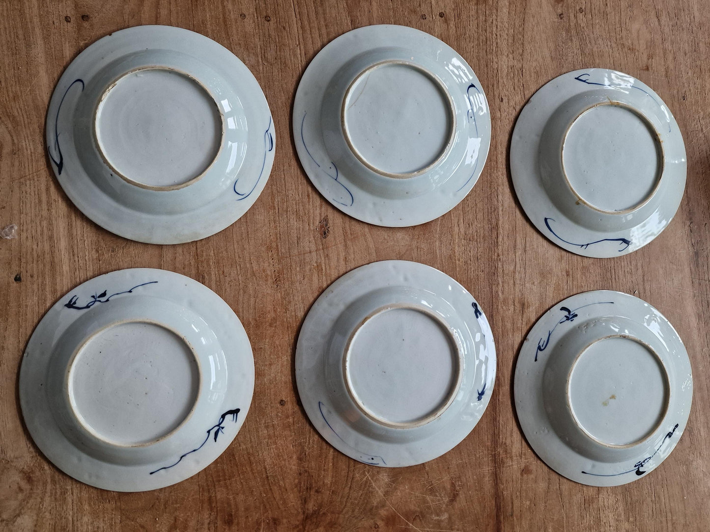 Set of 6 Antique Chinese Export Porcelain Plates, Qianlong Era, 18th Century, very nice