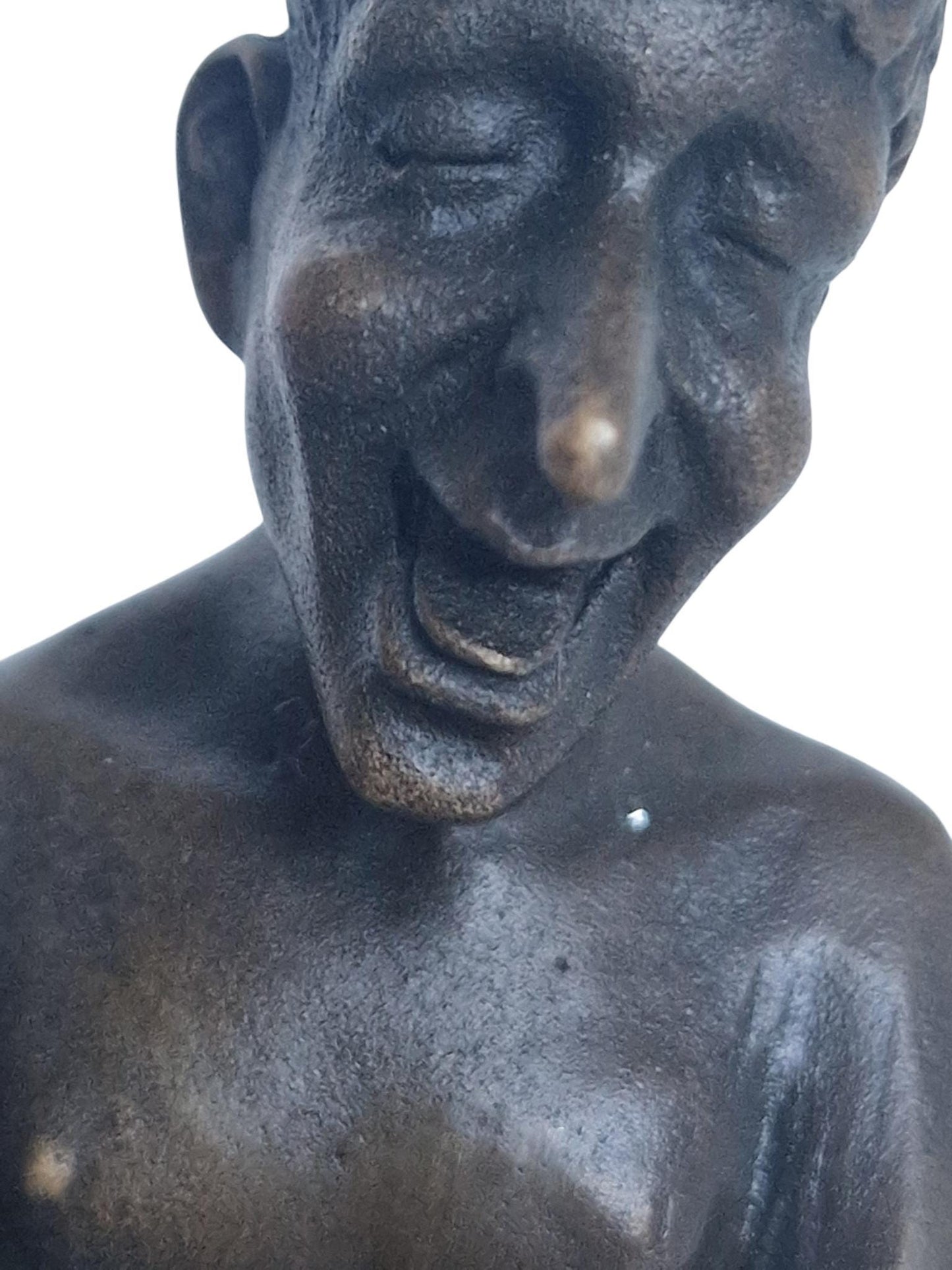 Fritz bergmann , 'your horny little devil' , vienna bronze, bronze erotic fun sculpture, large model