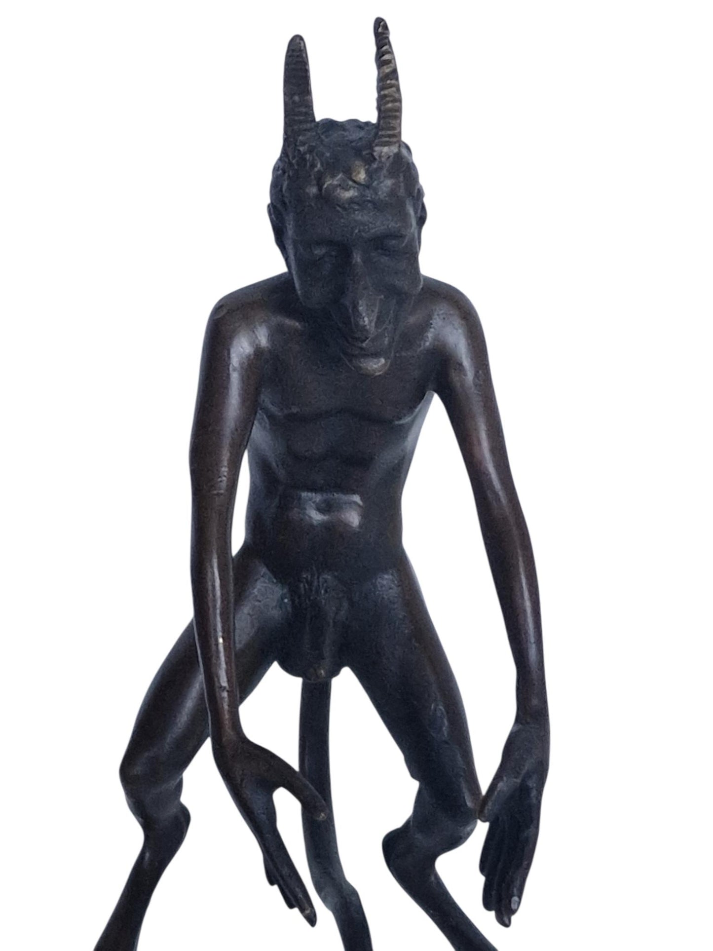 Fritz bergmann , 'your horny little devil' , vienna bronze, bronze erotic fun sculpture, large model