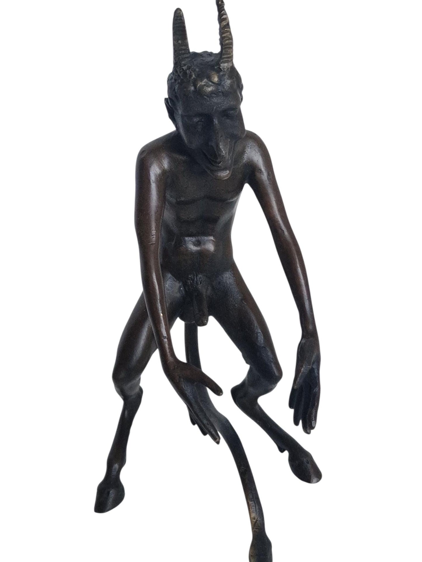 Fritz bergmann , 'your horny little devil' , vienna bronze, bronze erotic fun sculpture, large model