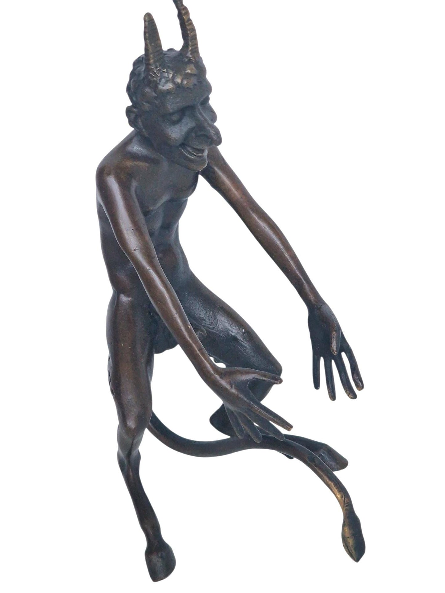 Fritz bergmann , 'your horny little devil' , vienna bronze, bronze erotic fun sculpture, large model