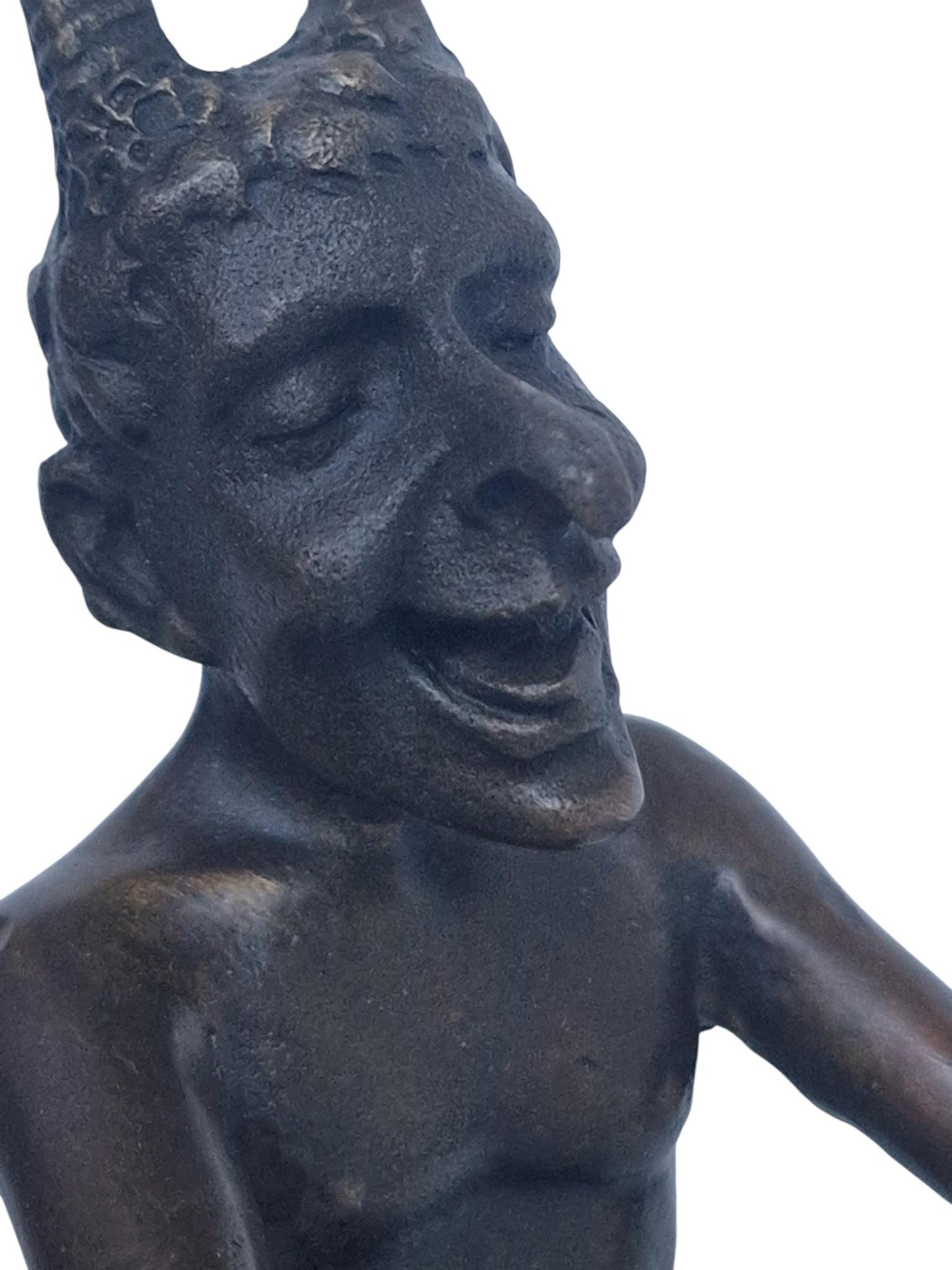Fritz bergmann , 'your horny little devil' , vienna bronze, bronze erotic fun sculpture, large model