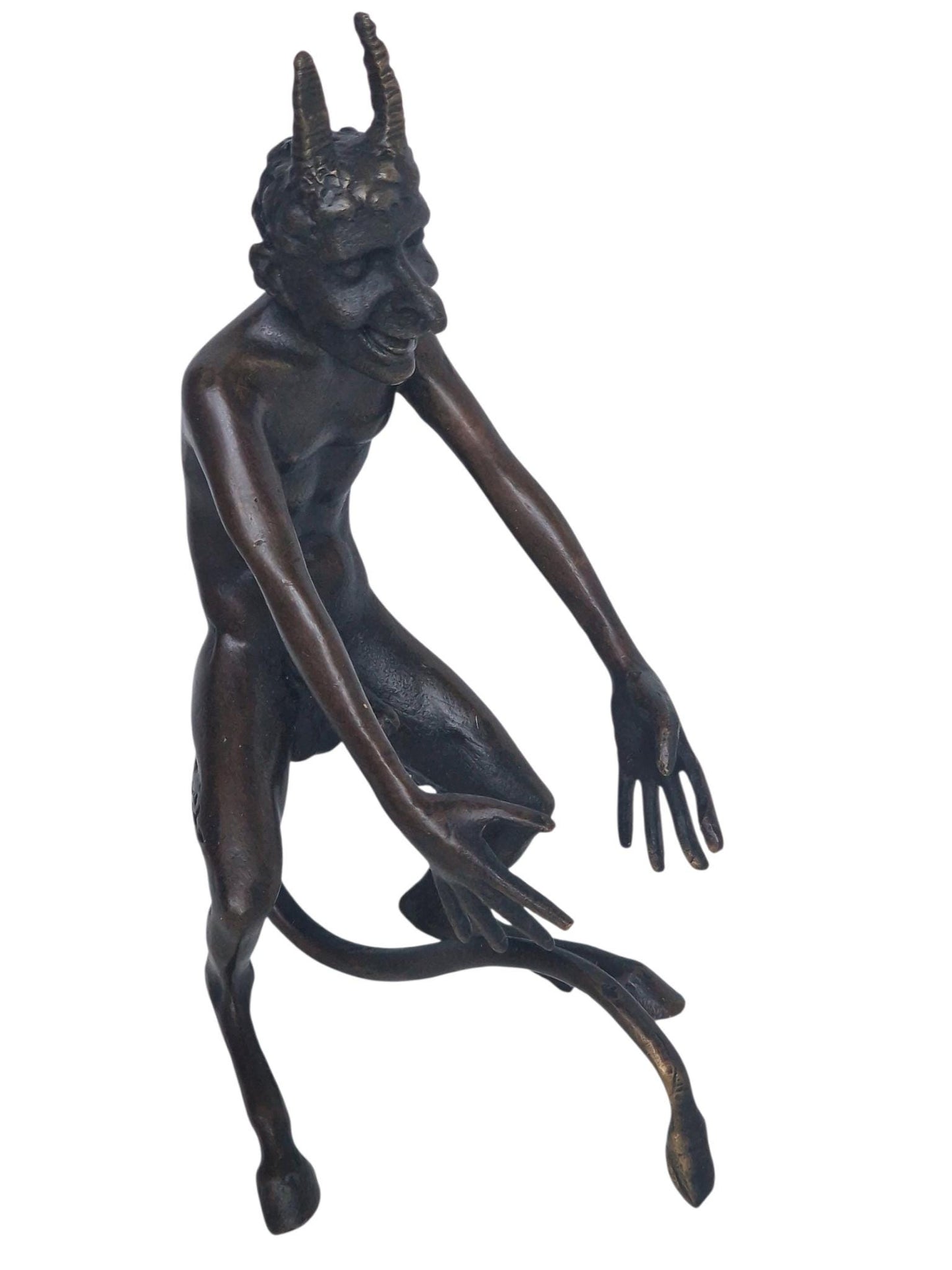 Fritz bergmann , 'your horny little devil' , vienna bronze, bronze erotic fun sculpture, large model