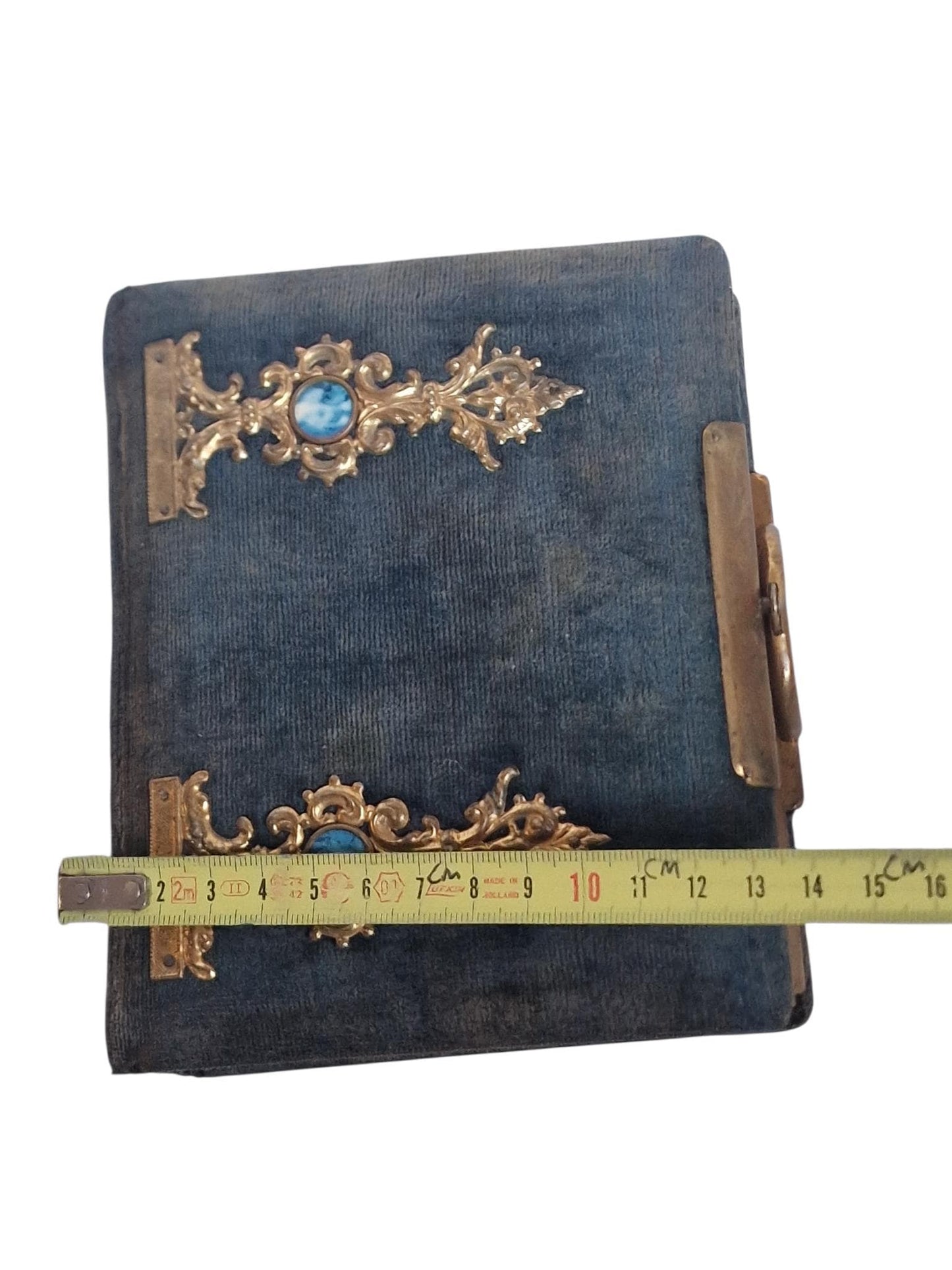 Victorian Photo Album, Ornate gold metal Mounts, with photos , 1860s-1880s, monogram and dated 1867