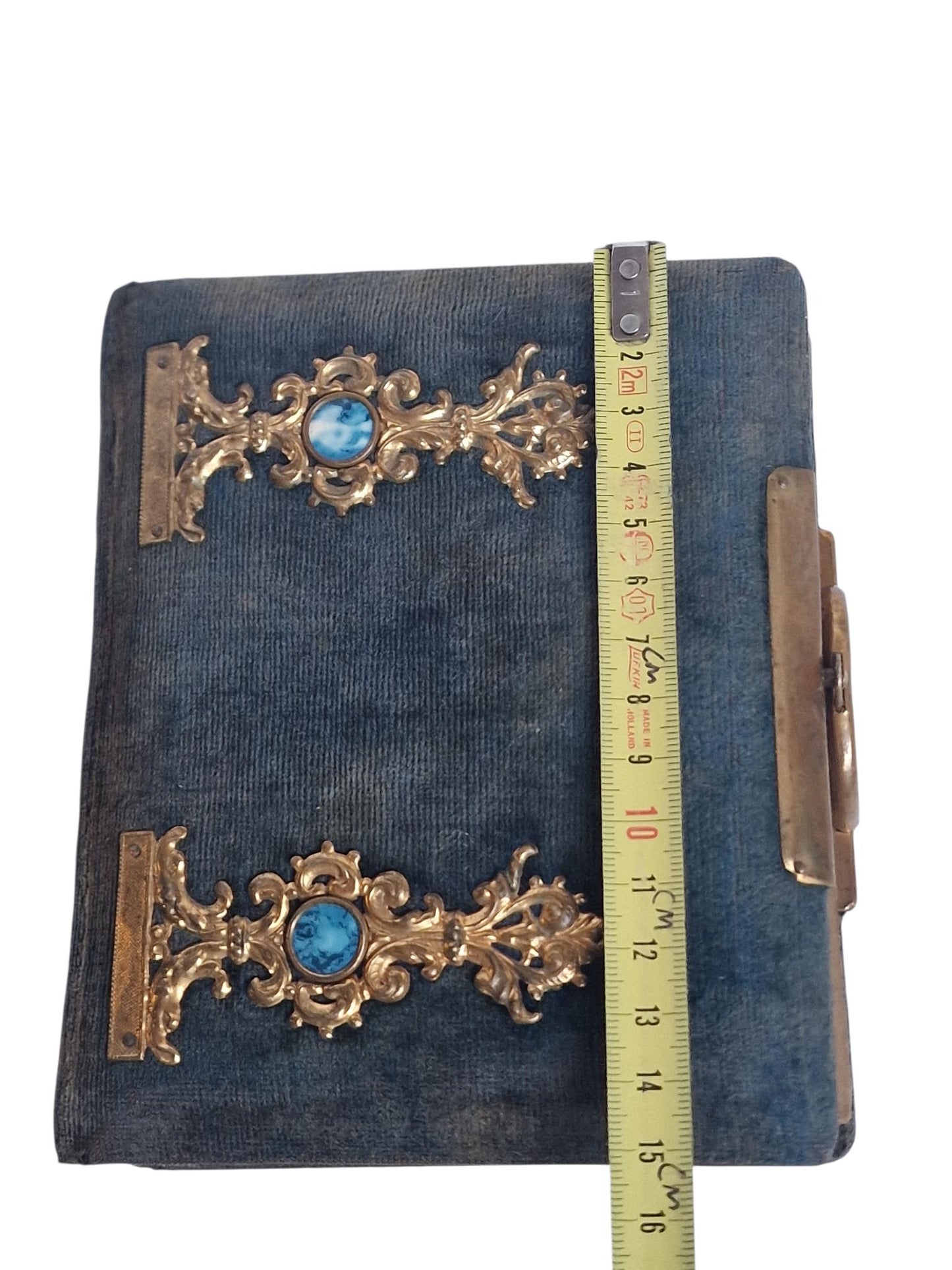 Victorian Photo Album, Ornate gold metal Mounts, with photos , 1860s-1880s, monogram and dated 1867
