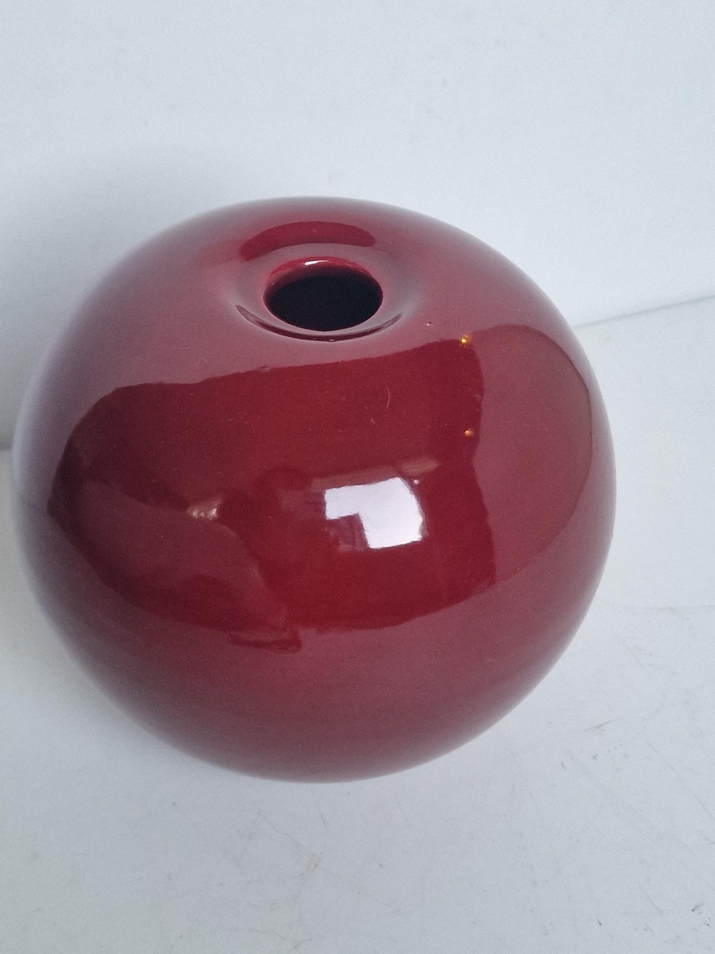 Sergio Asti Red Ceramic Vase, Gabbianelli Italian Pottery, 1960s Mid-Century Modern