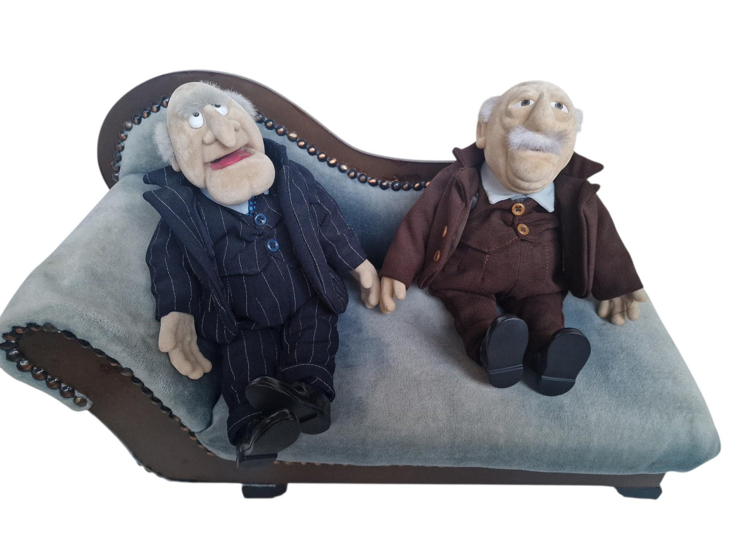 Waldorf and Statler Muppets, Velvet Sofa! Couch, Retired Collector's Item