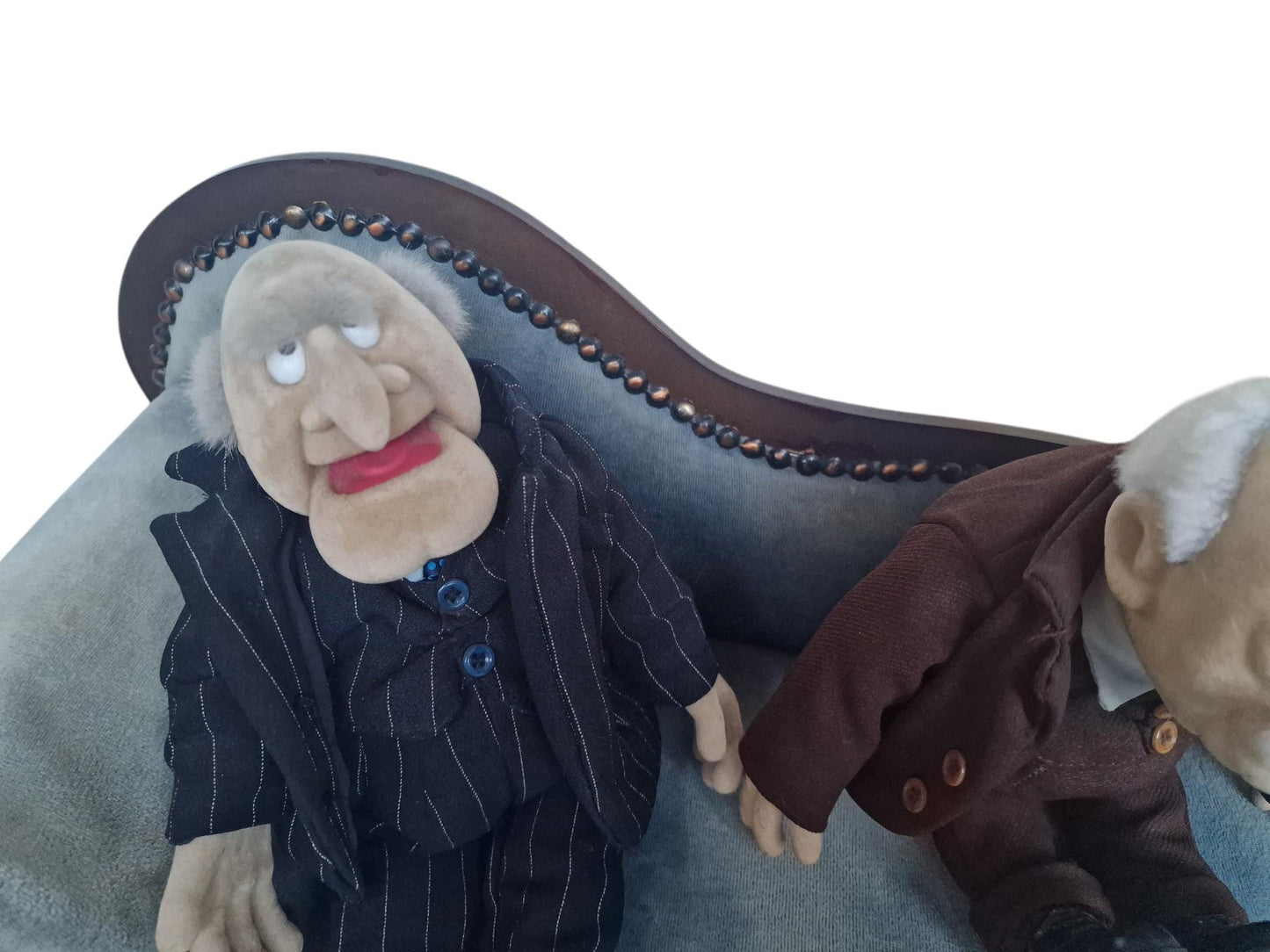 Waldorf and Statler Muppets, Velvet Sofa! Couch, Retired Collector's Item