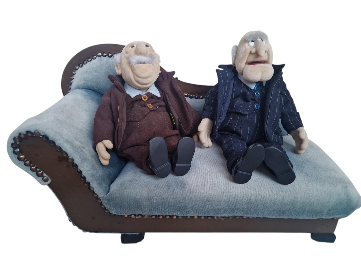 Waldorf and Statler Muppets, Velvet Sofa! Couch, Retired Collector's Item