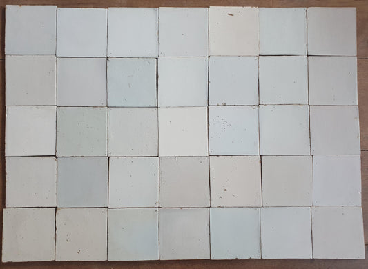 35 Antique Delft Tiles, White, 18th/ 19th Century Dutch first quality witjes