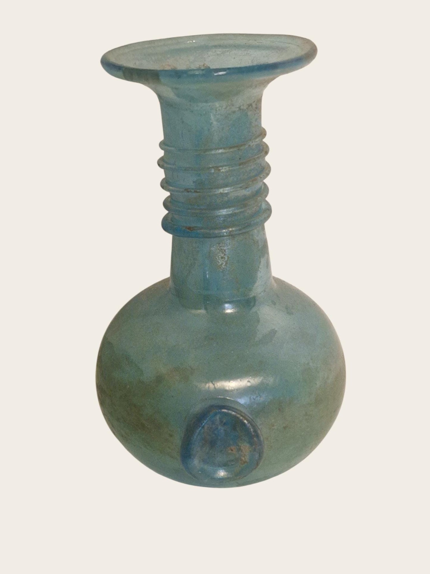 Roman vase blue iriserend medicine oil bottle jug