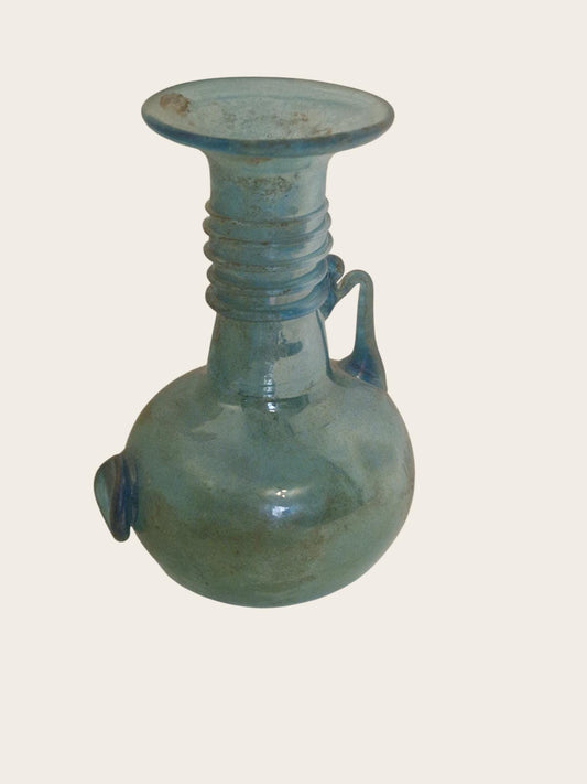 Roman vase blue iriserend medicine oil bottle jug