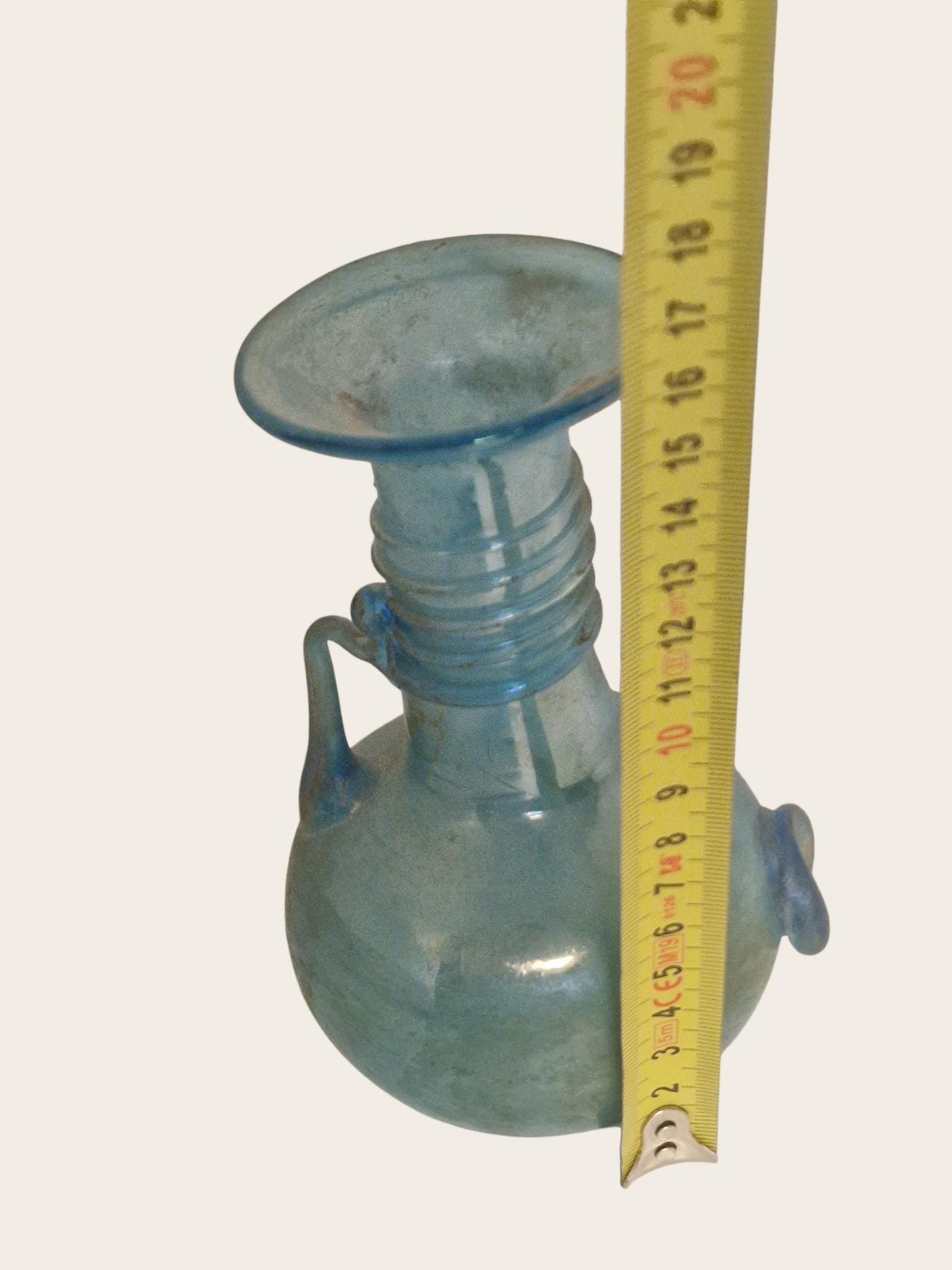 Roman vase blue iriserend medicine oil bottle jug