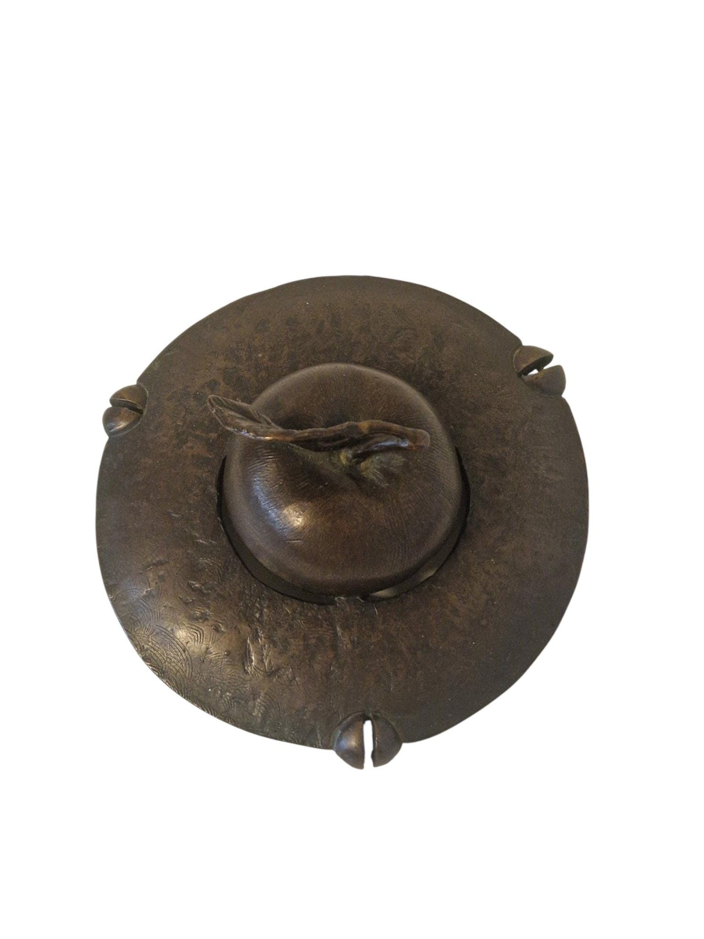 Bronze apple object / lid art