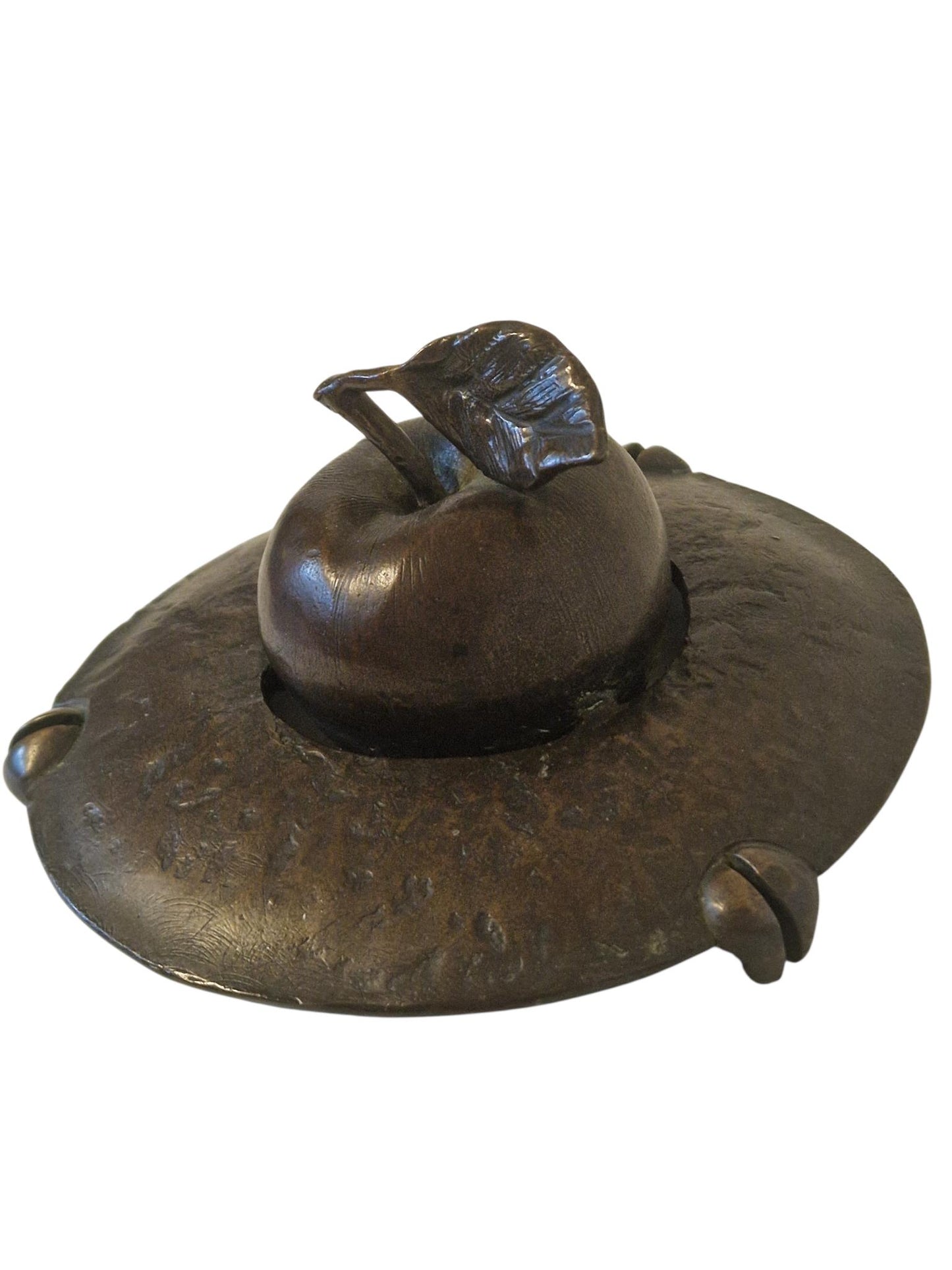Bronze apple object / lid art